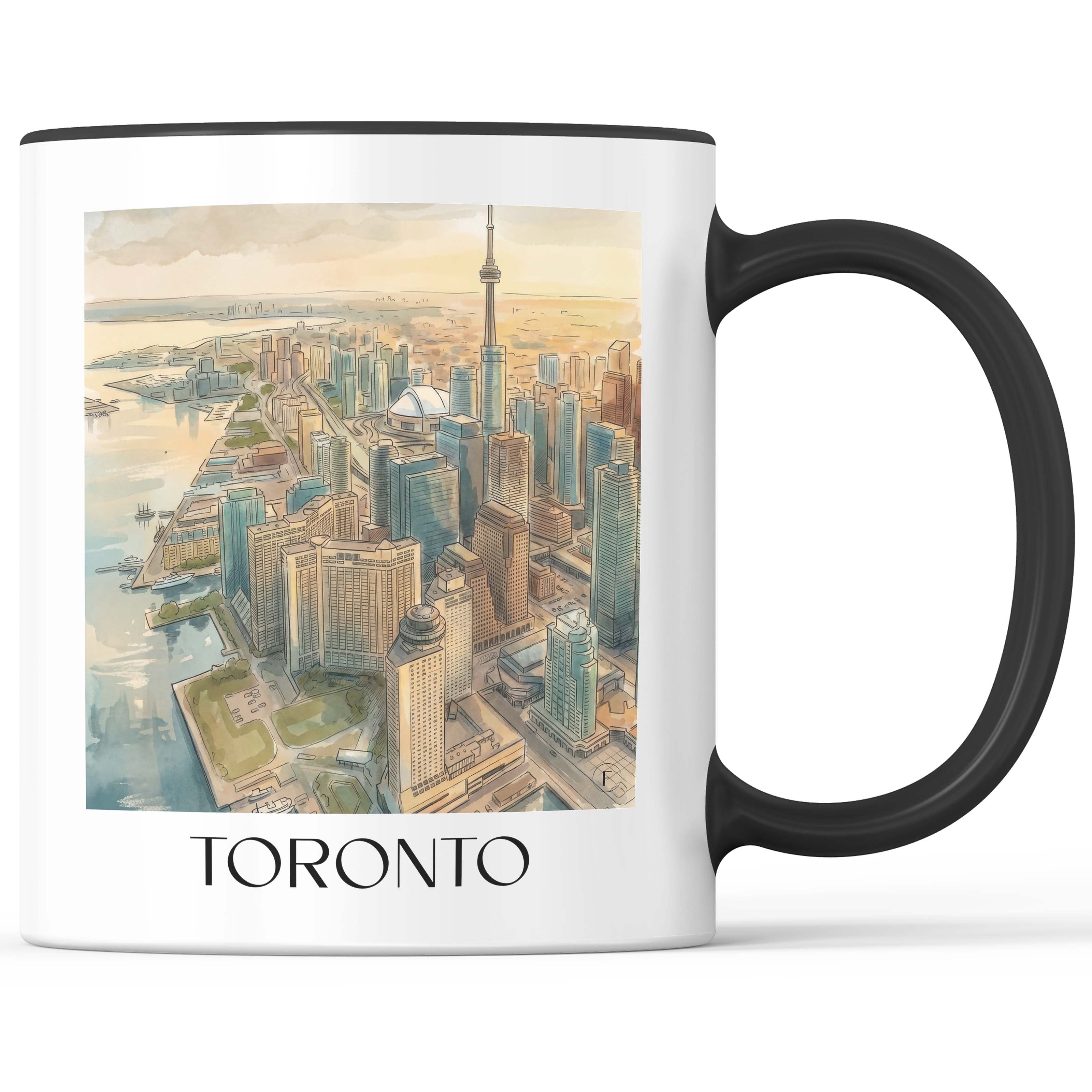 Toronto - Kanada Becher - Kaffeetasse im Aquarell Stil - favplace