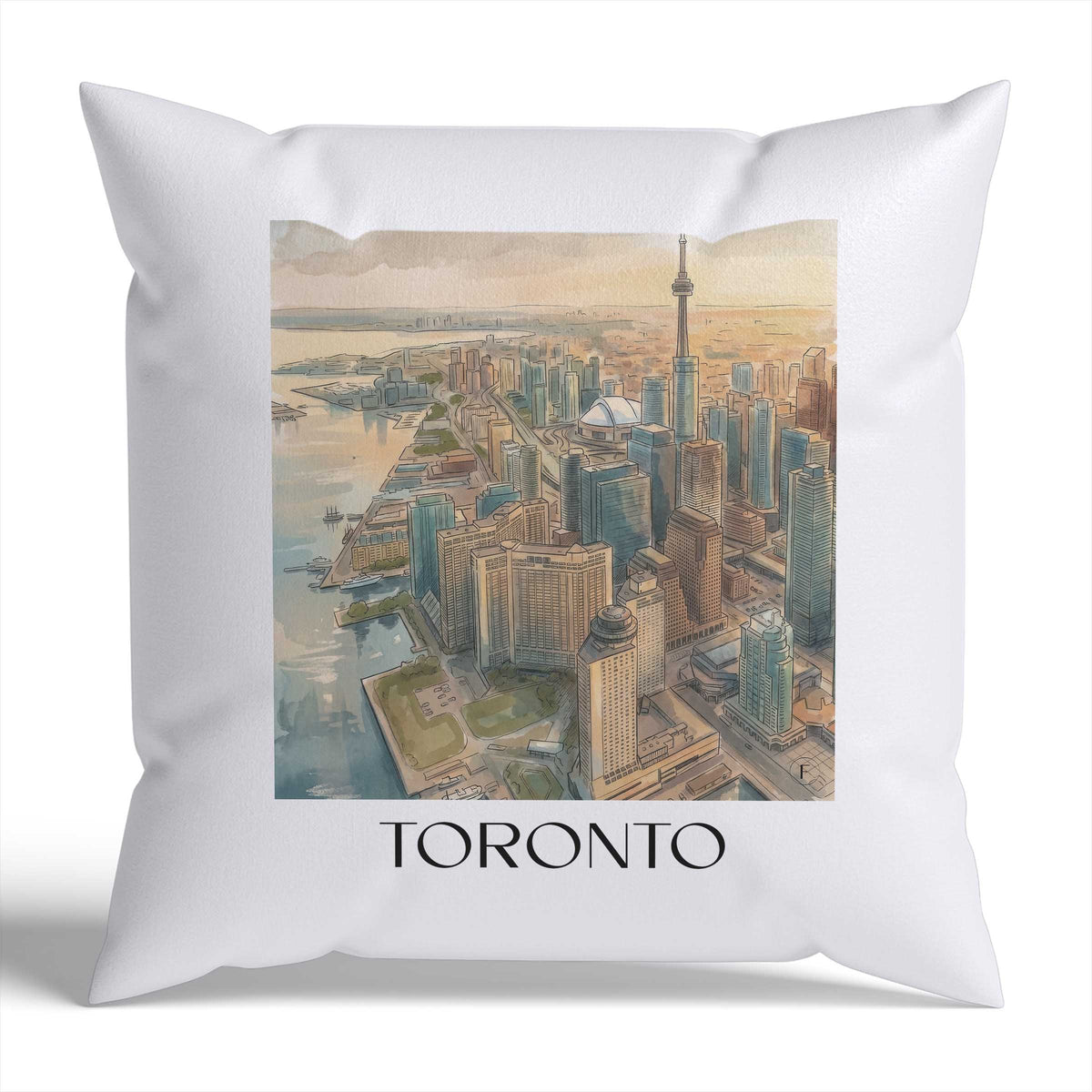 Toronto Kissenhülle - Zierkissen Bezug - Kanada - Kanada Kissen bzw. Kissenbezug im Aquarell Stil - favplace