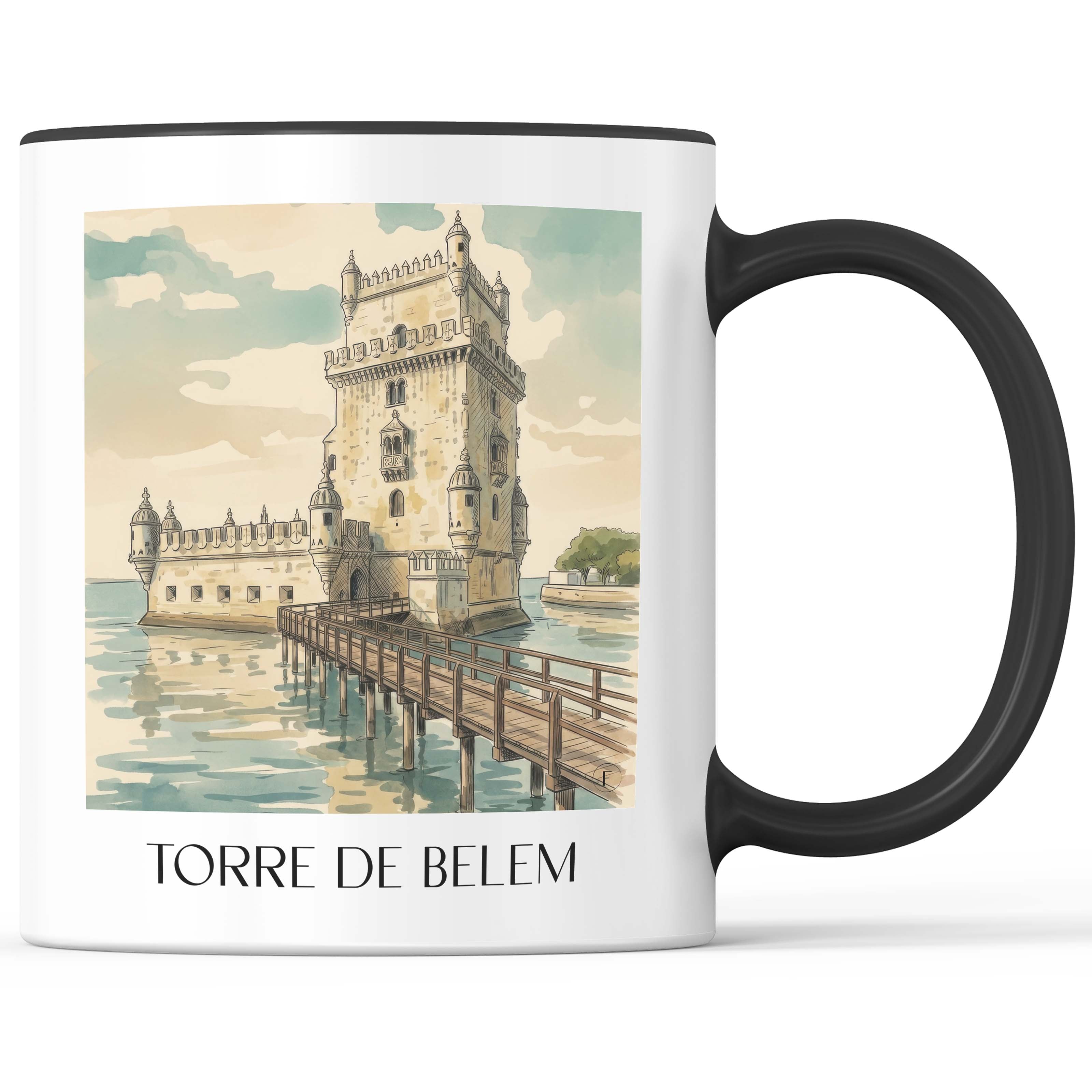 torre-de-belem-lissabon-portugal-kaffeebecher-aquarell