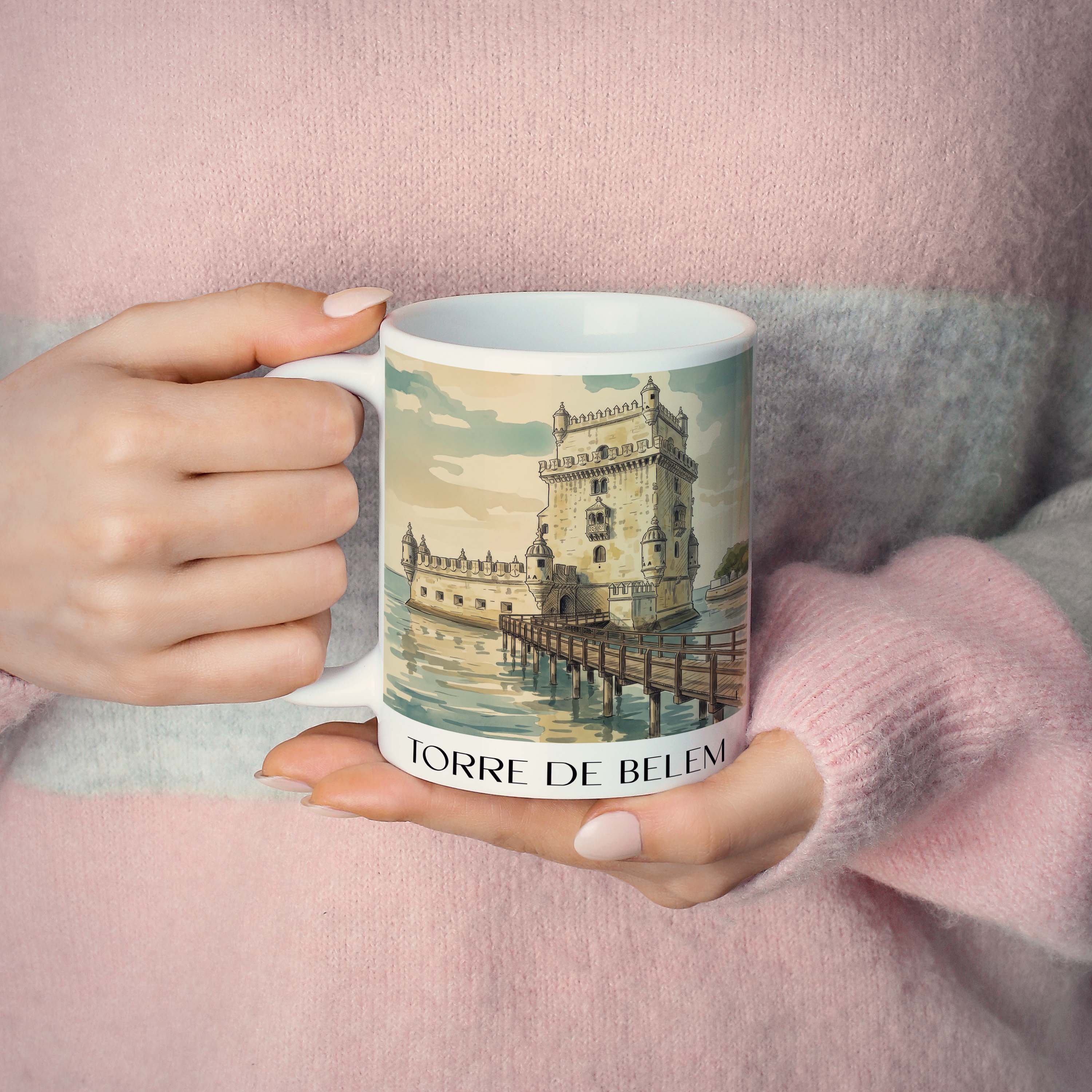 torre-de-belem-lissabon-portugal-kaffeebecher-aquarell