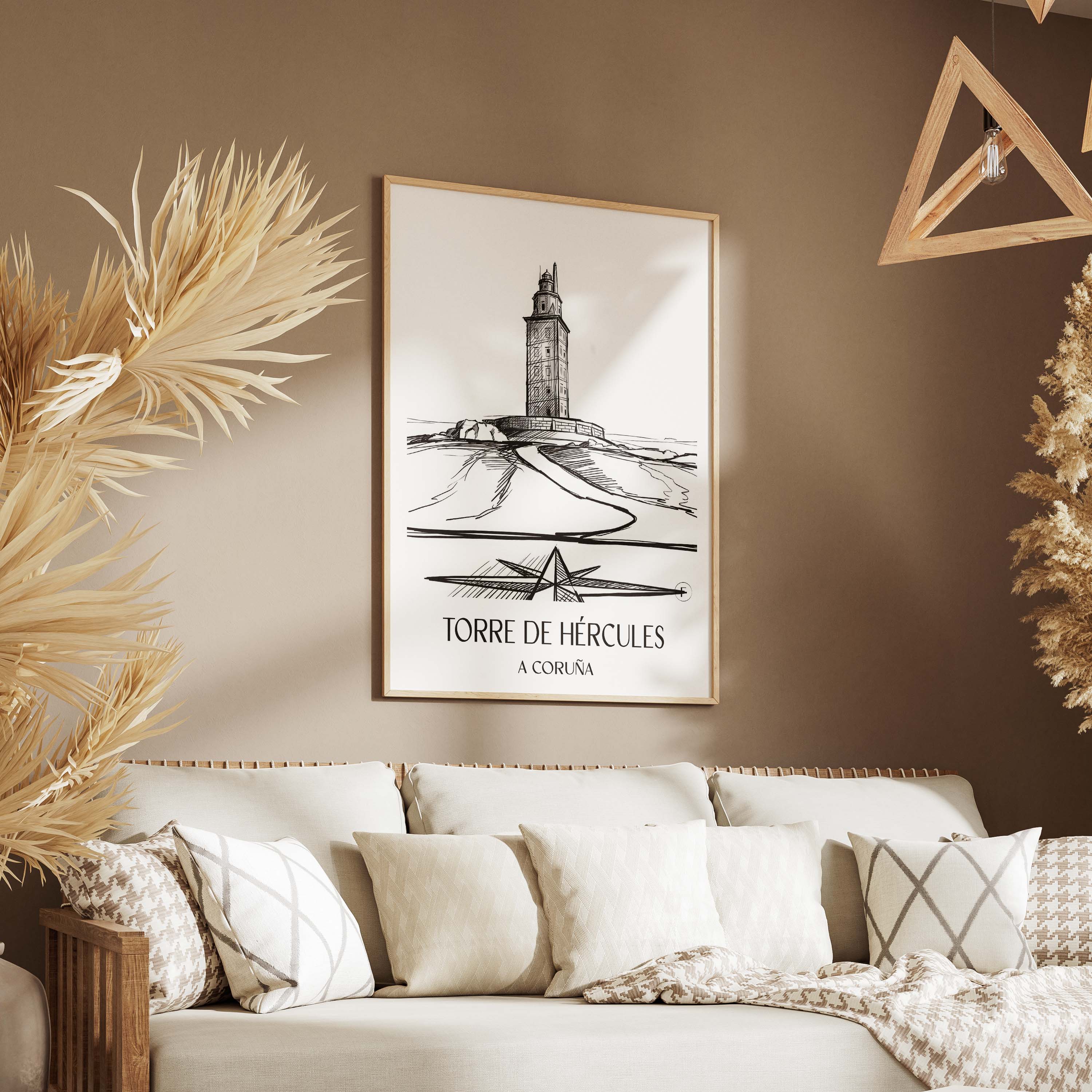 torre-de-hércules-a-coruña-spanien-poster-skizze