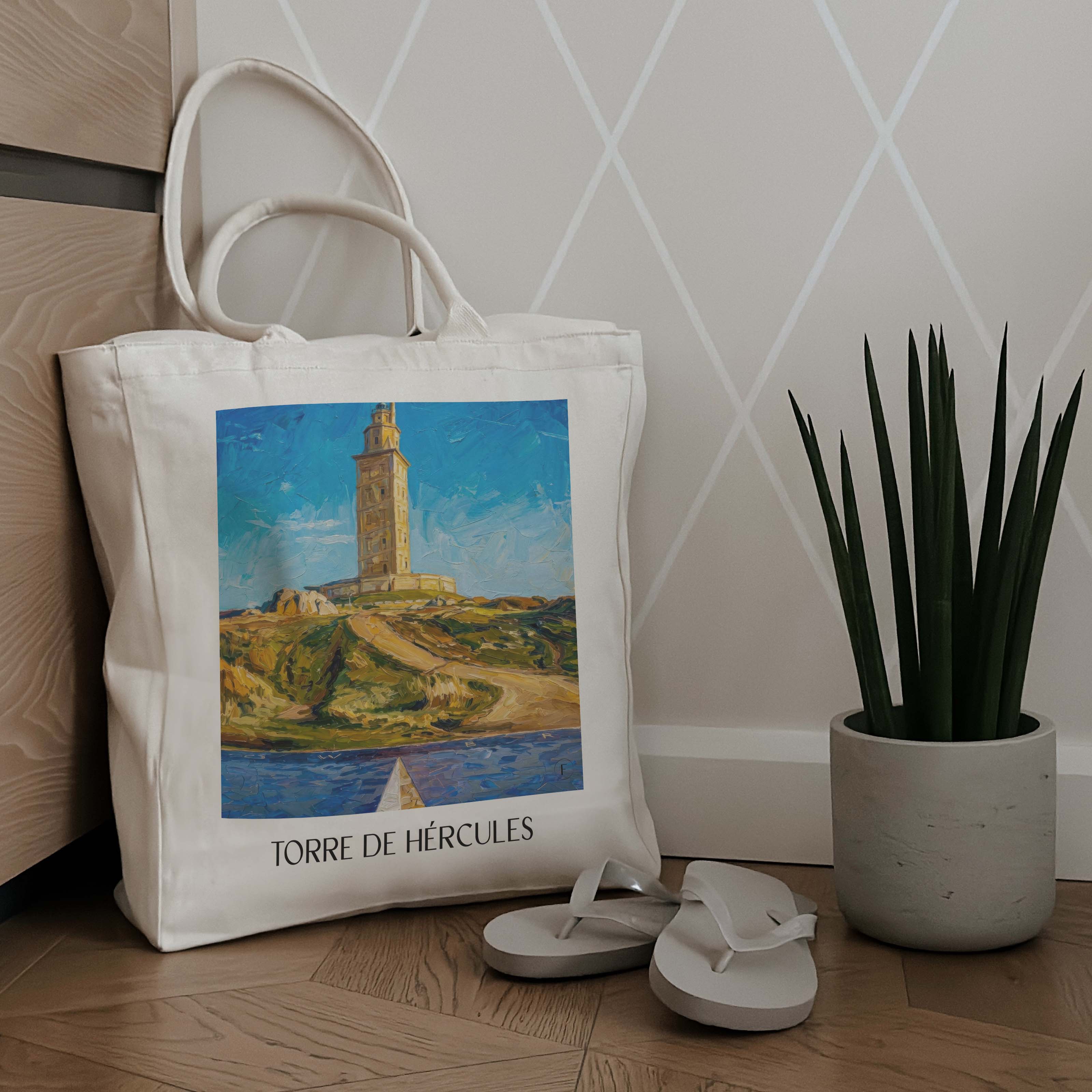 torre-de-hércules-a-coruña-spanien-einkaufstasche-oil-painting-oelgemaelde
