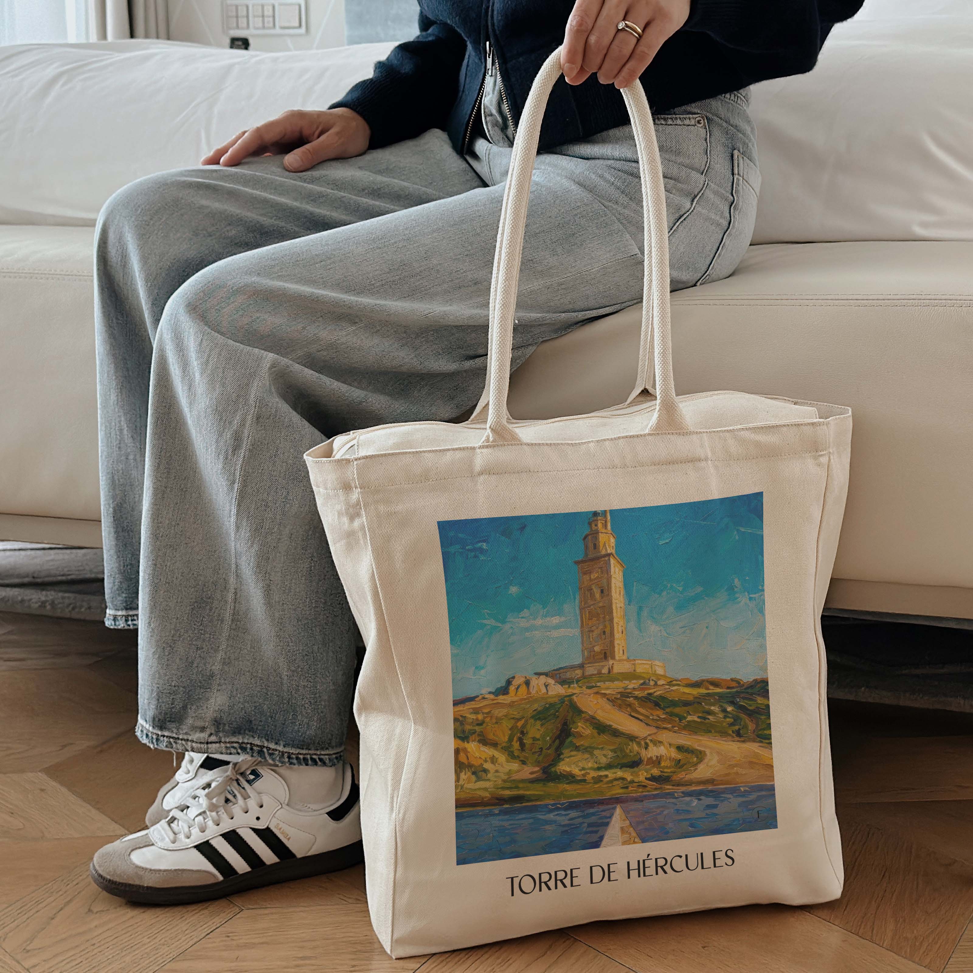 torre-de-hércules-a-coruña-spanien-einkaufstasche-oil-painting-oelgemaelde