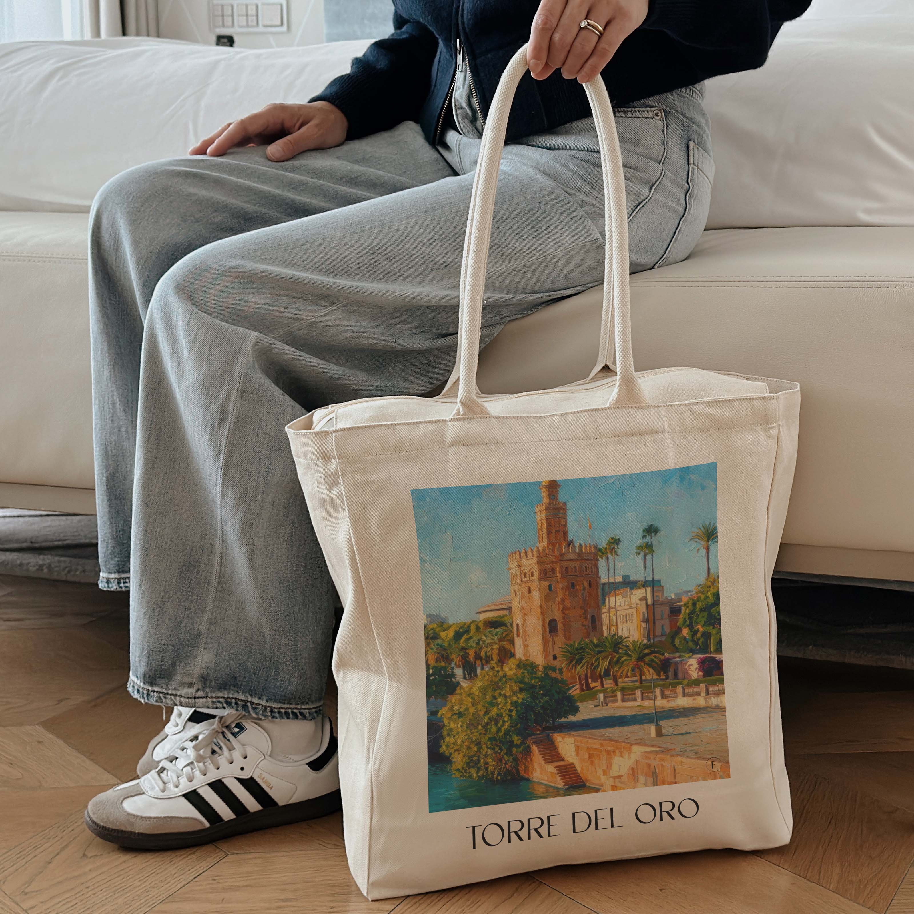 torre-del-oro-sevilla-spanien-einkaufstasche-oil-painting-oelgemaelde