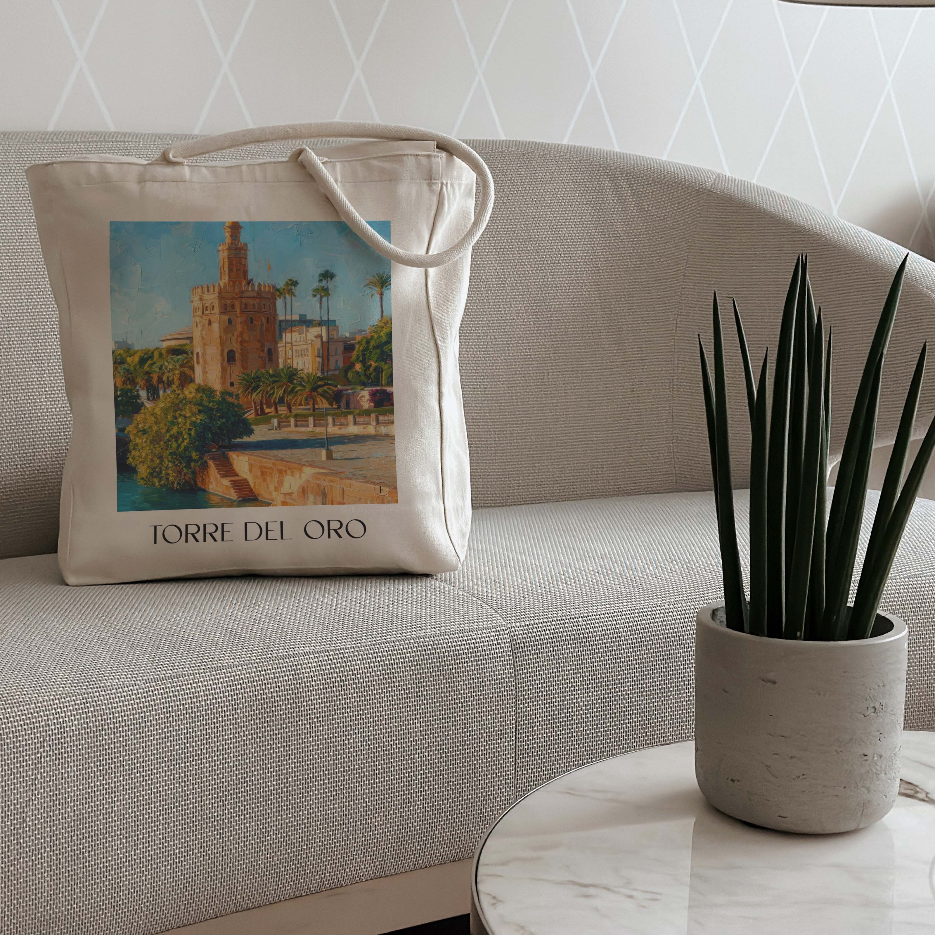 torre-del-oro-sevilla-spanien-einkaufstasche-oil-painting-oelgemaelde