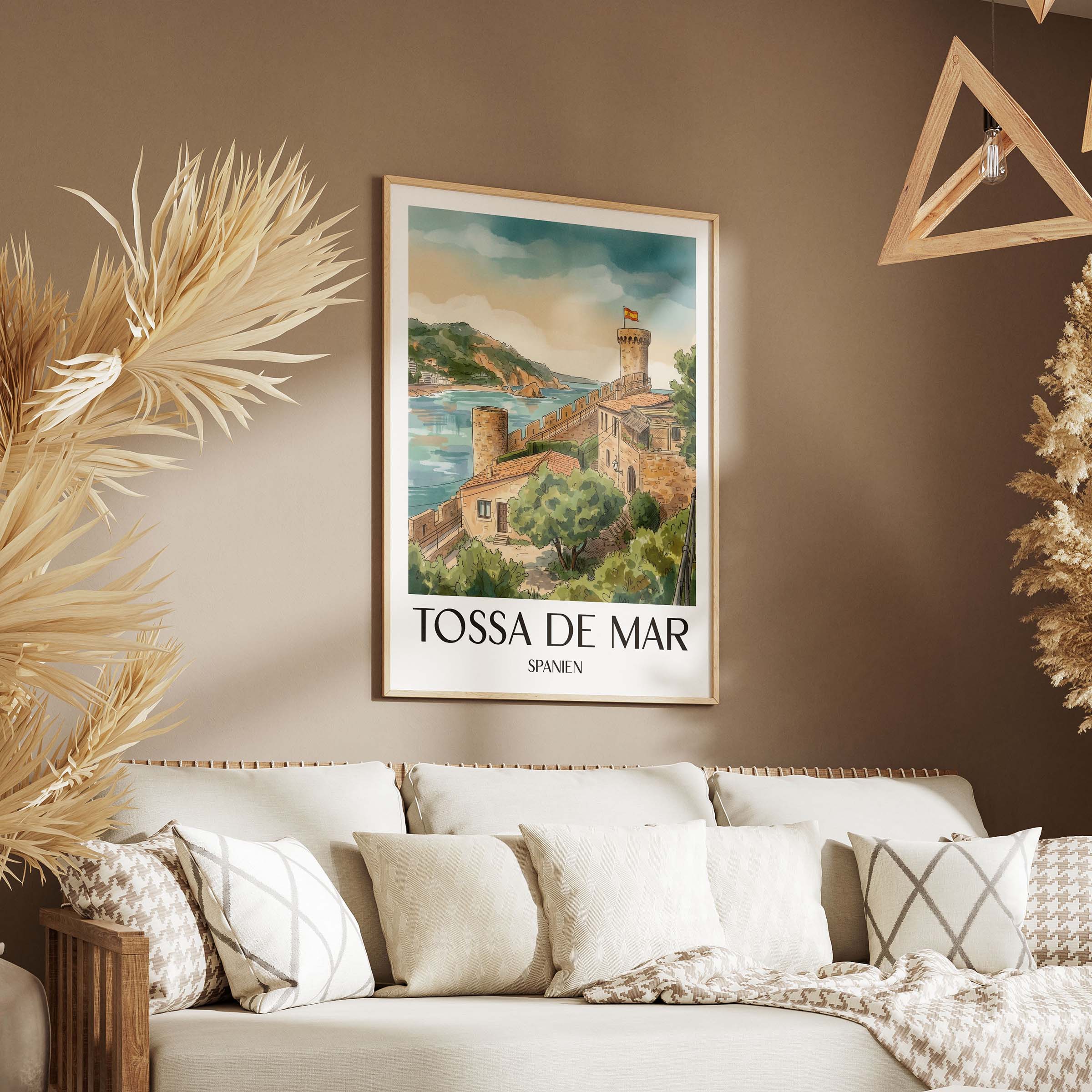 tossa-de-mar-spanien-spanien-poster-aquarell
