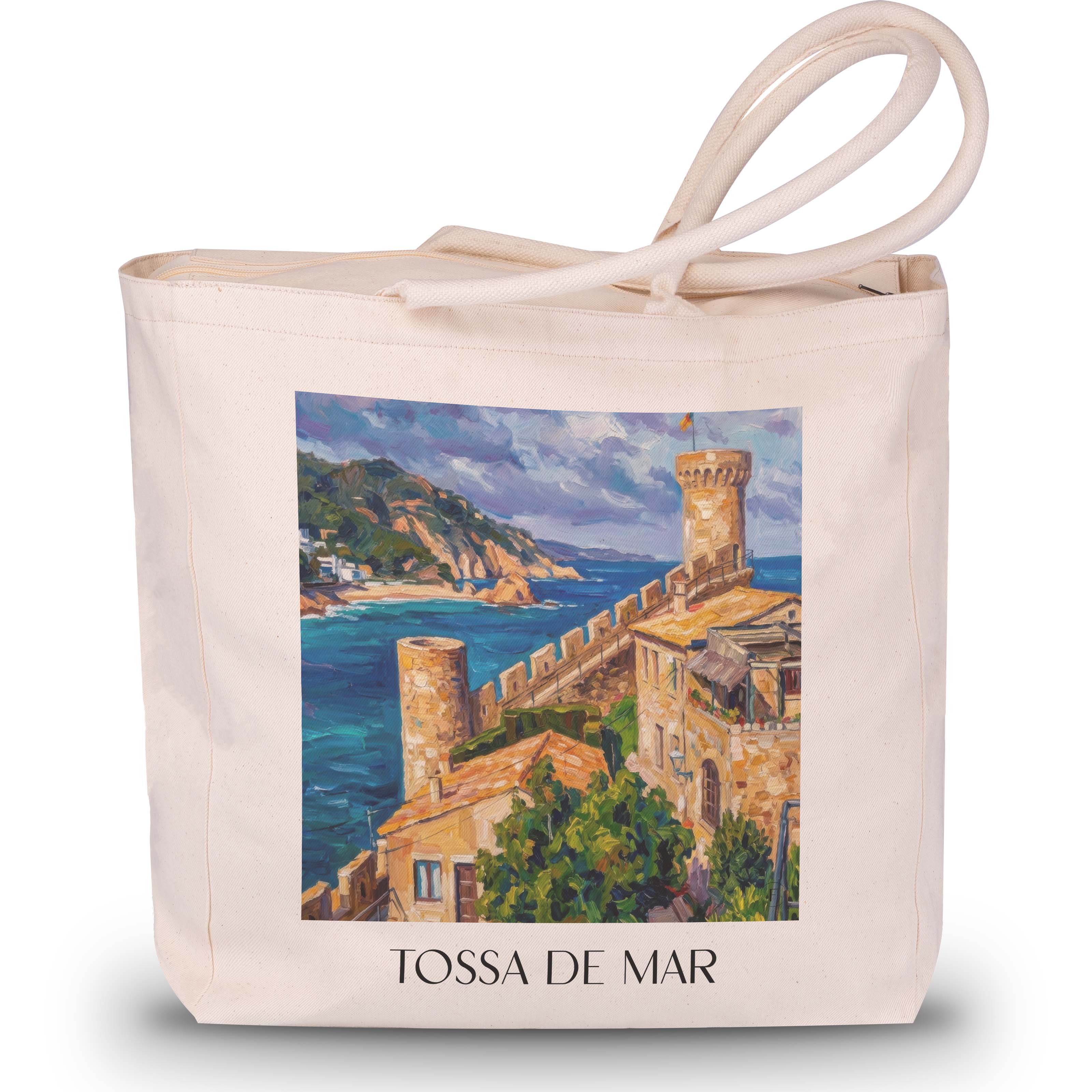 tossa-de-mar-spanien-spanien-einkaufstasche-oil-painting-oelgemaelde
