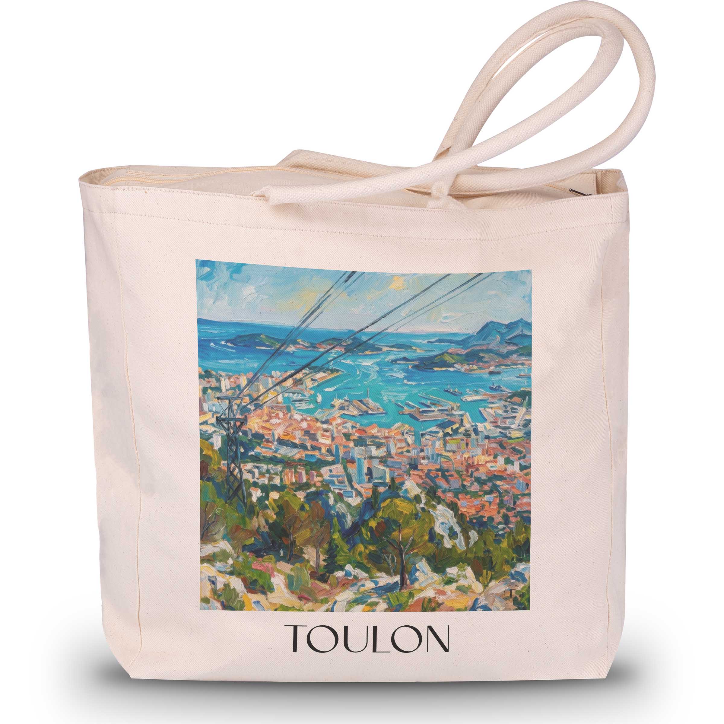 toulon-côte-d´azur-frankreich-einkaufstasche-oil-painting-oelgemaelde