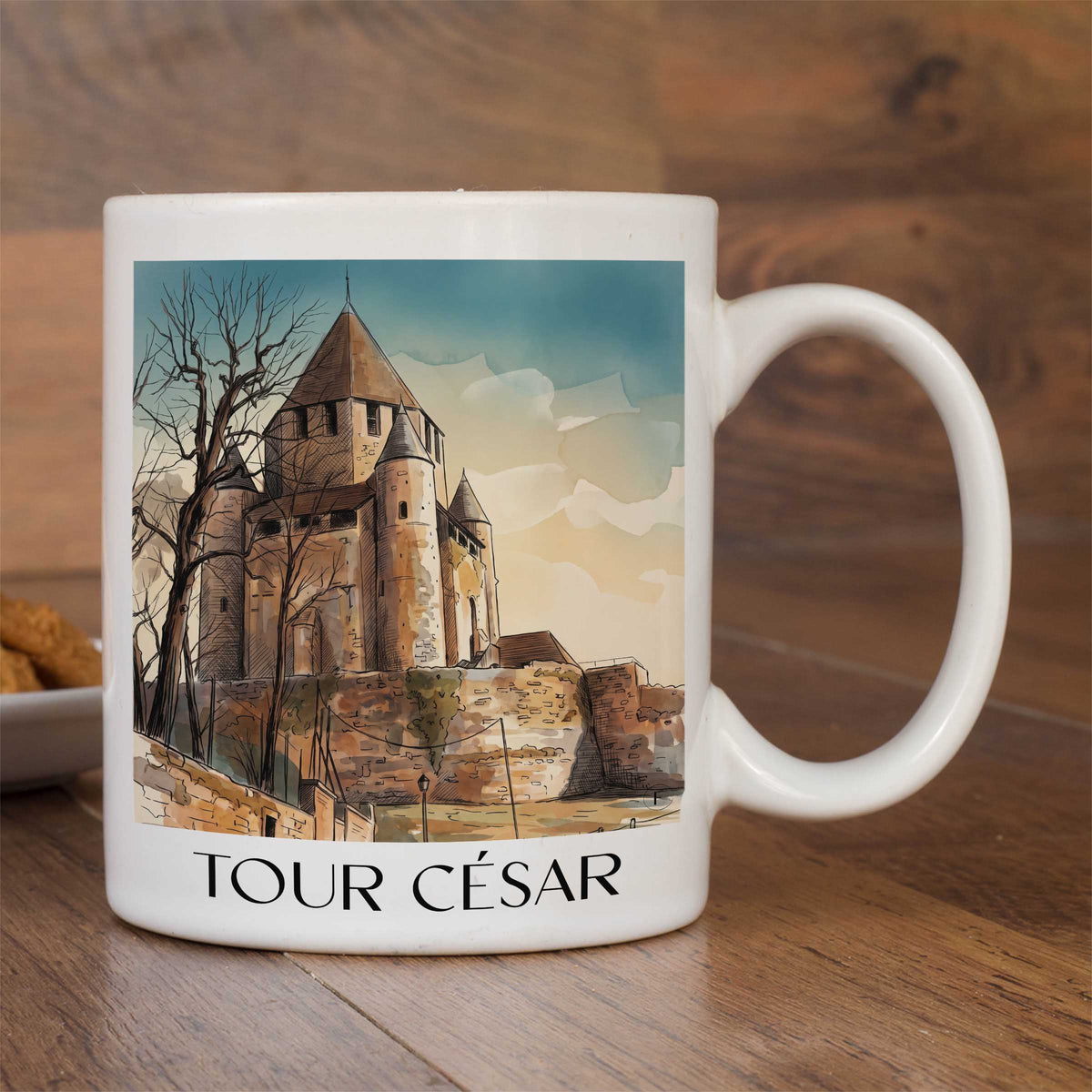tour-césar-provins-frankreich-kaffeebecher-aquarell