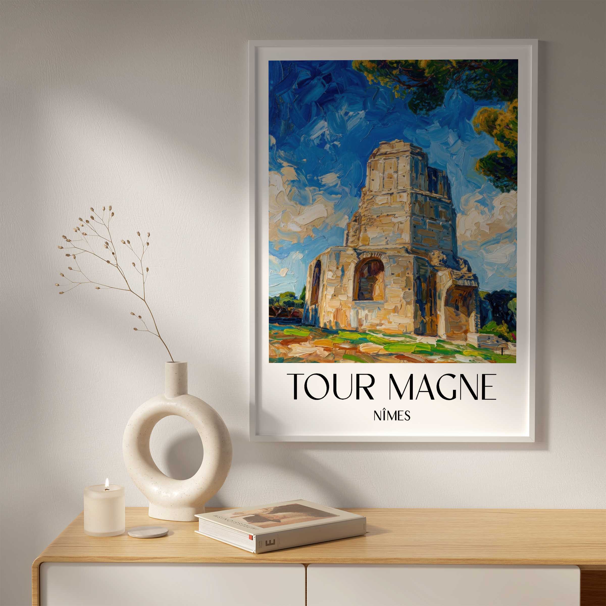 tour-magne-nîmes-frankreich-poster-oil-painting-oelgemaelde