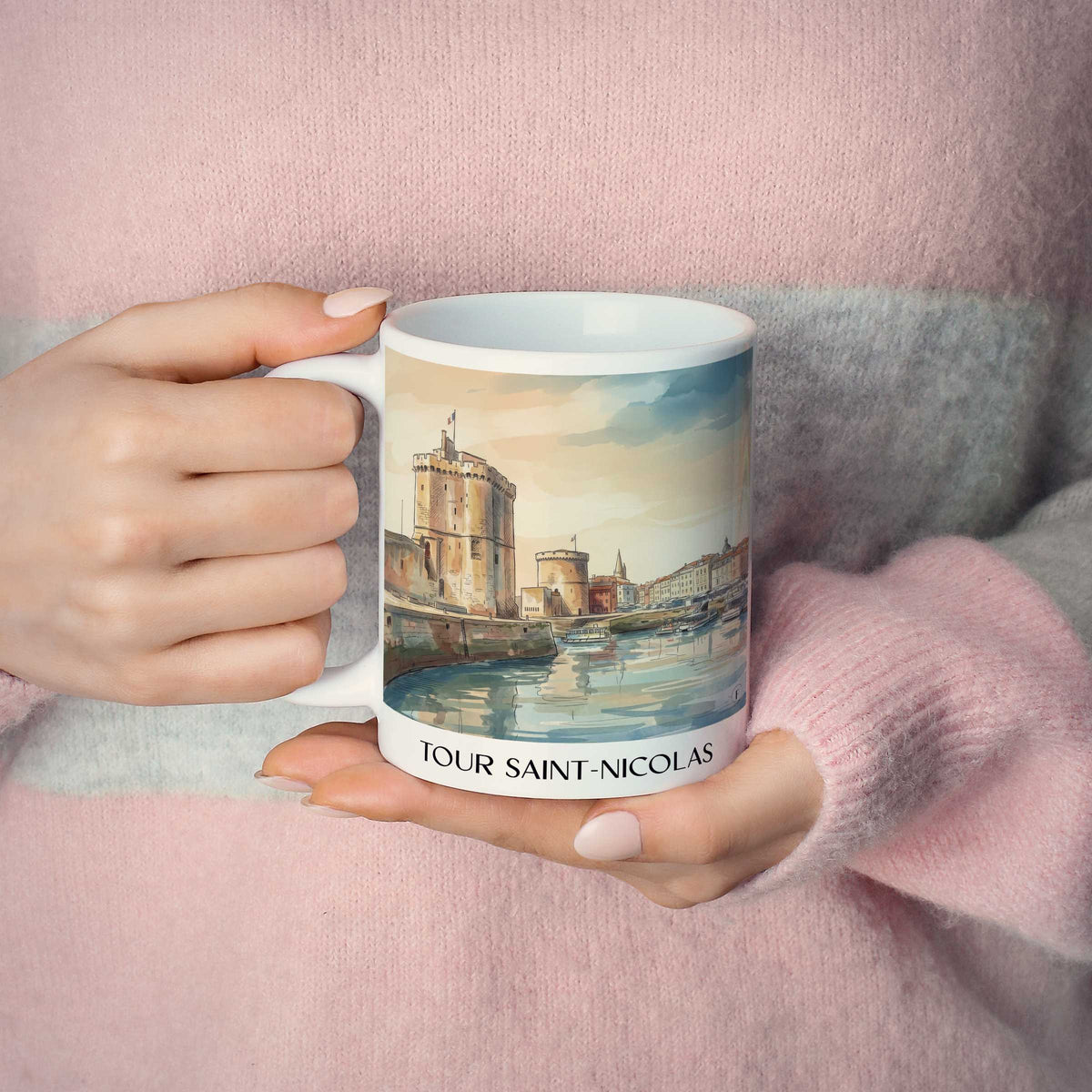 tour-saint-nicolas-la-rochelle-frankreich-kaffeebecher-aquarell