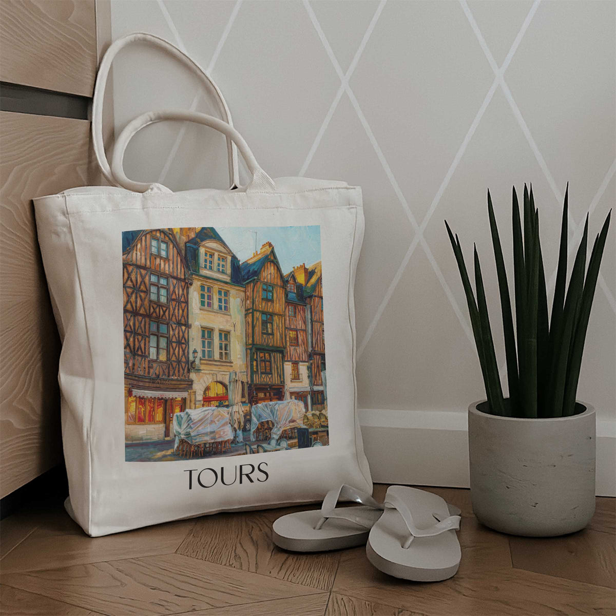tours-val-de-loire-frankreich-einkaufstasche-oil-painting-oelgemaelde