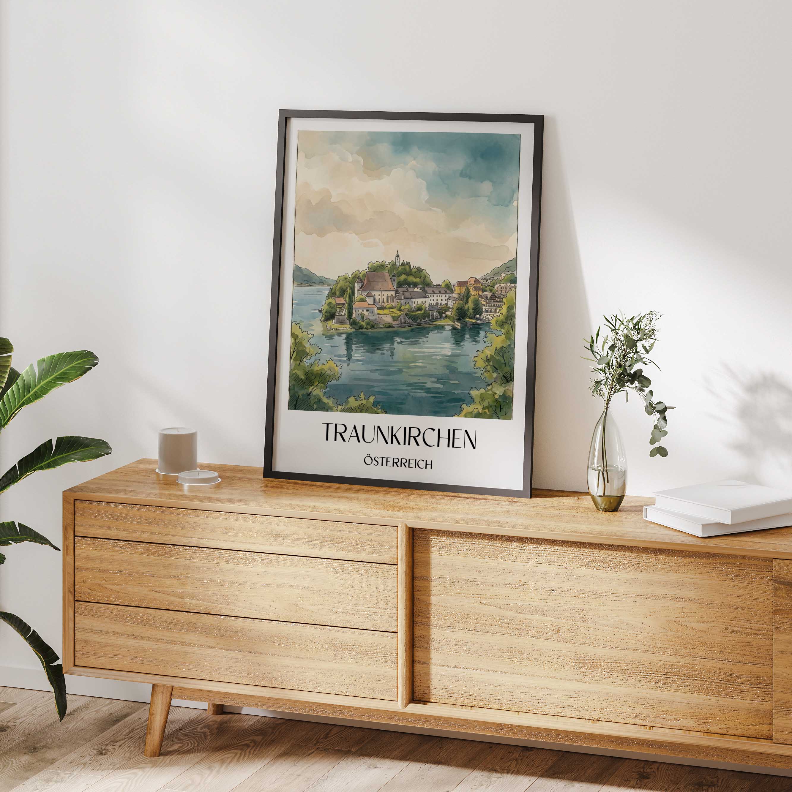traunkirchen-österreich-österreich-poster-aquarell