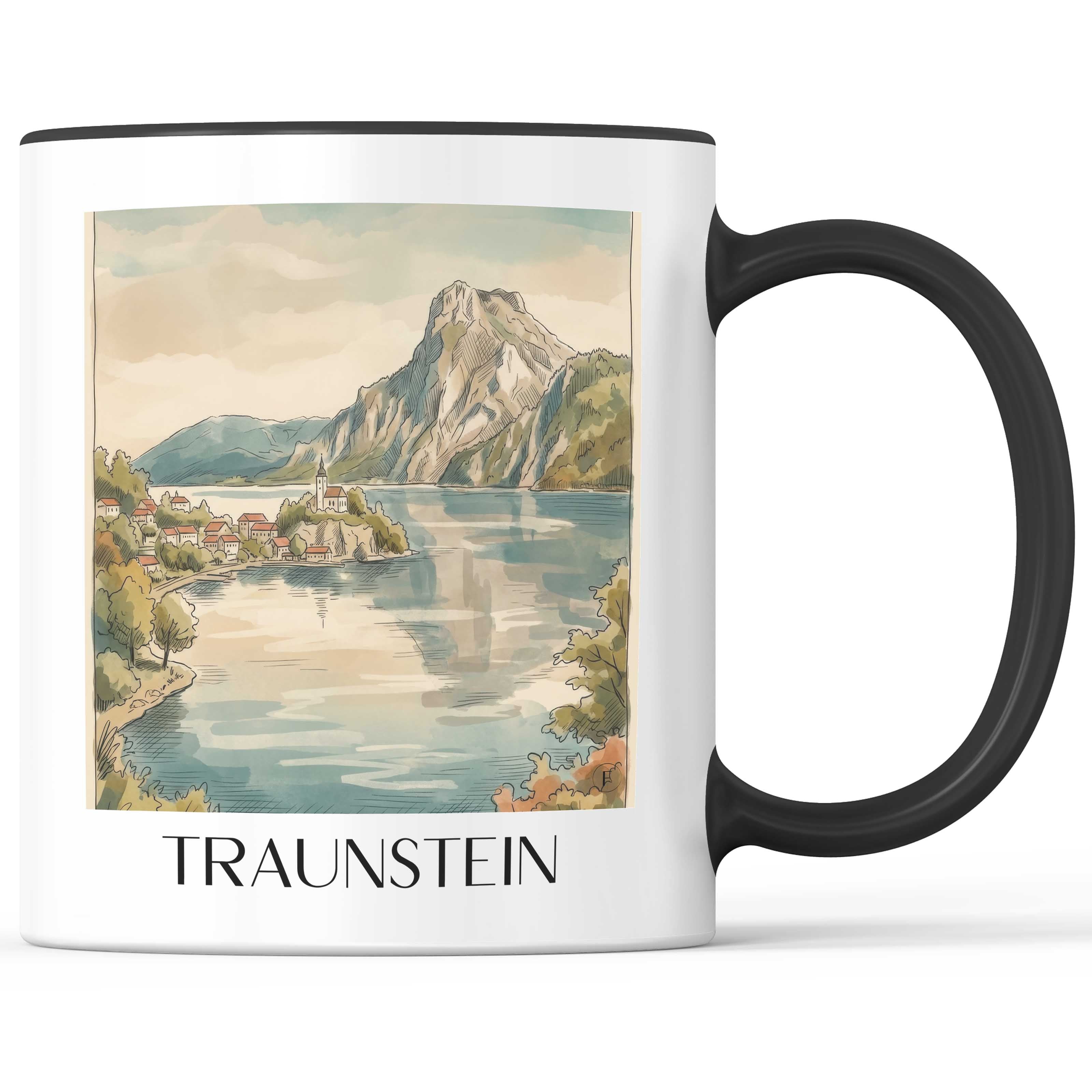 traunstein-gmunden-deutschland-und-österreich-kaffeebecher-aquarell