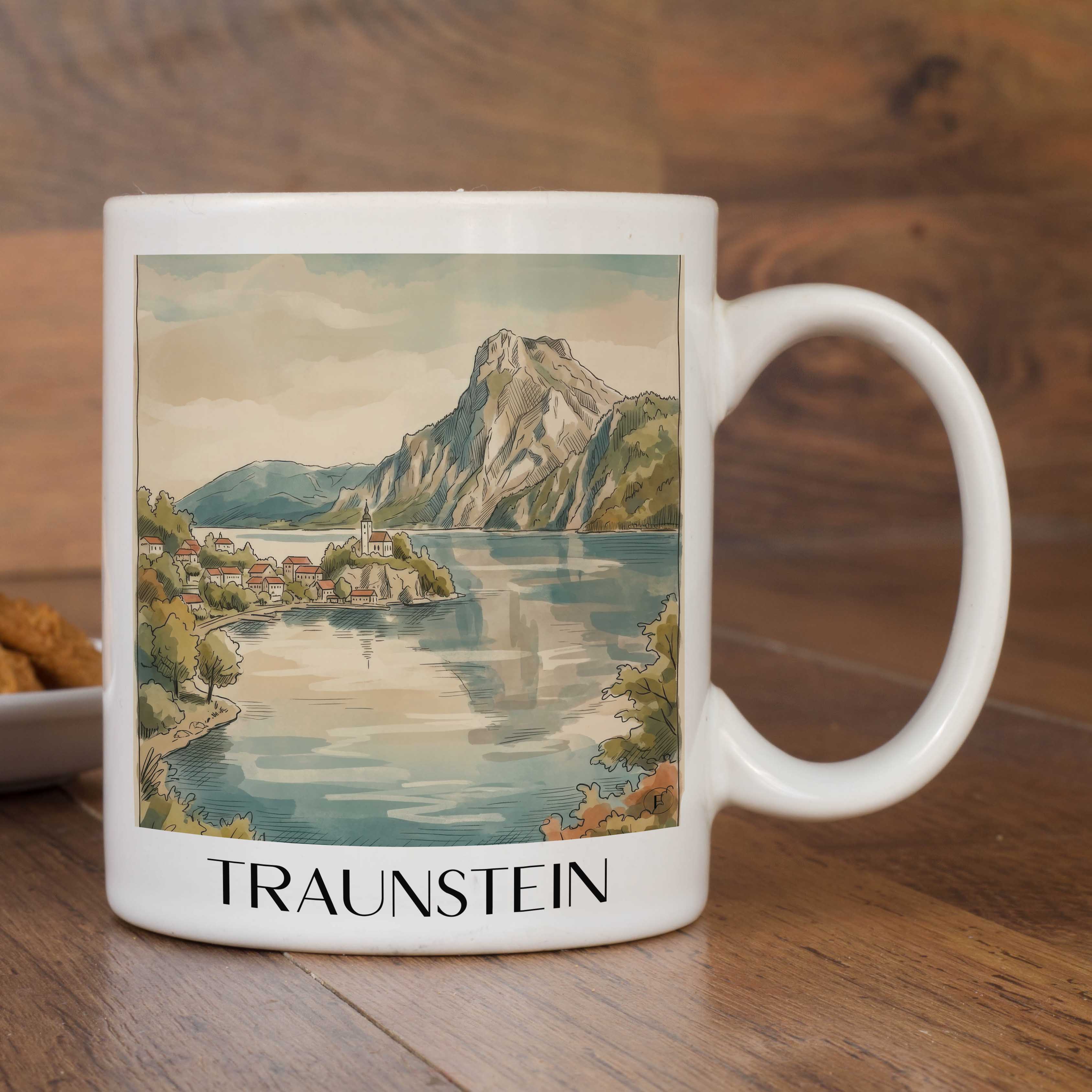 traunstein-gmunden-deutschland-und-österreich-kaffeebecher-aquarell