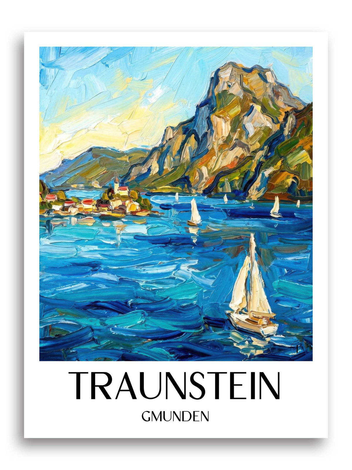 traunstein-gmunden-österreich-poster-oil-painting-oelgemaelde