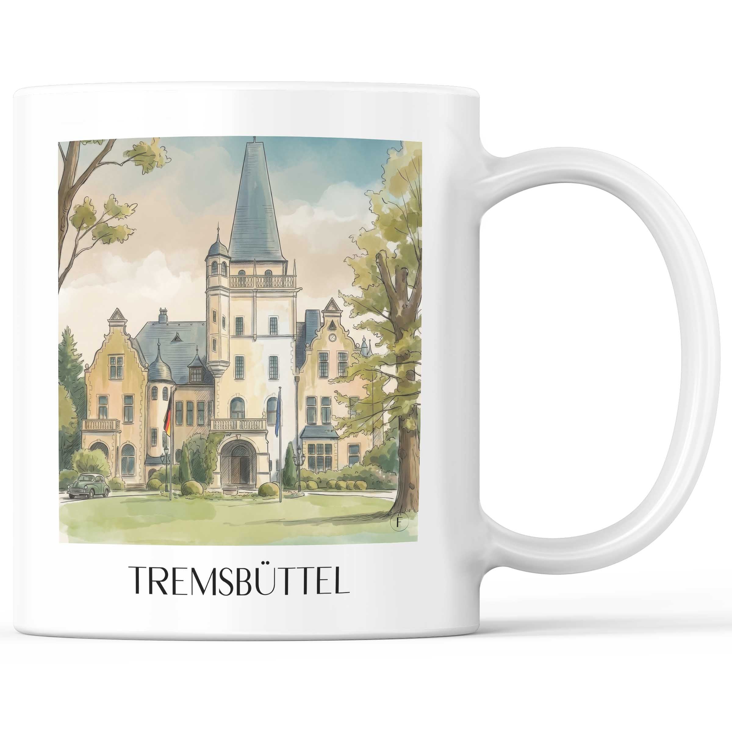 tremsbüttel-schleswig-holstein-deutschland-kaffeebecher-aquarell