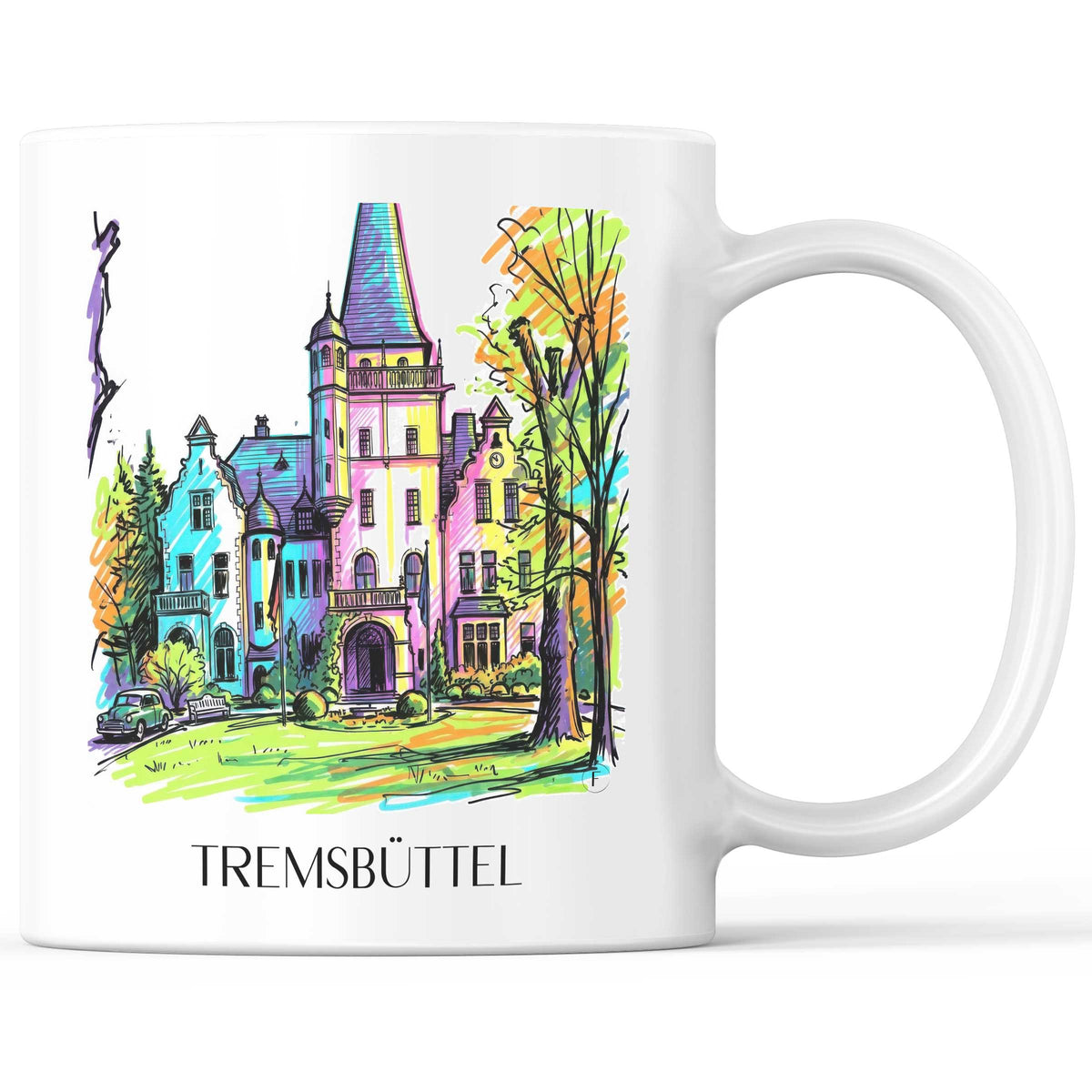 Tremsbüttel Kaffeebecher - Schleswig-Holstein - Deutschland Becher - Kaffeetasse im Tag Graffiti Stil - favplace