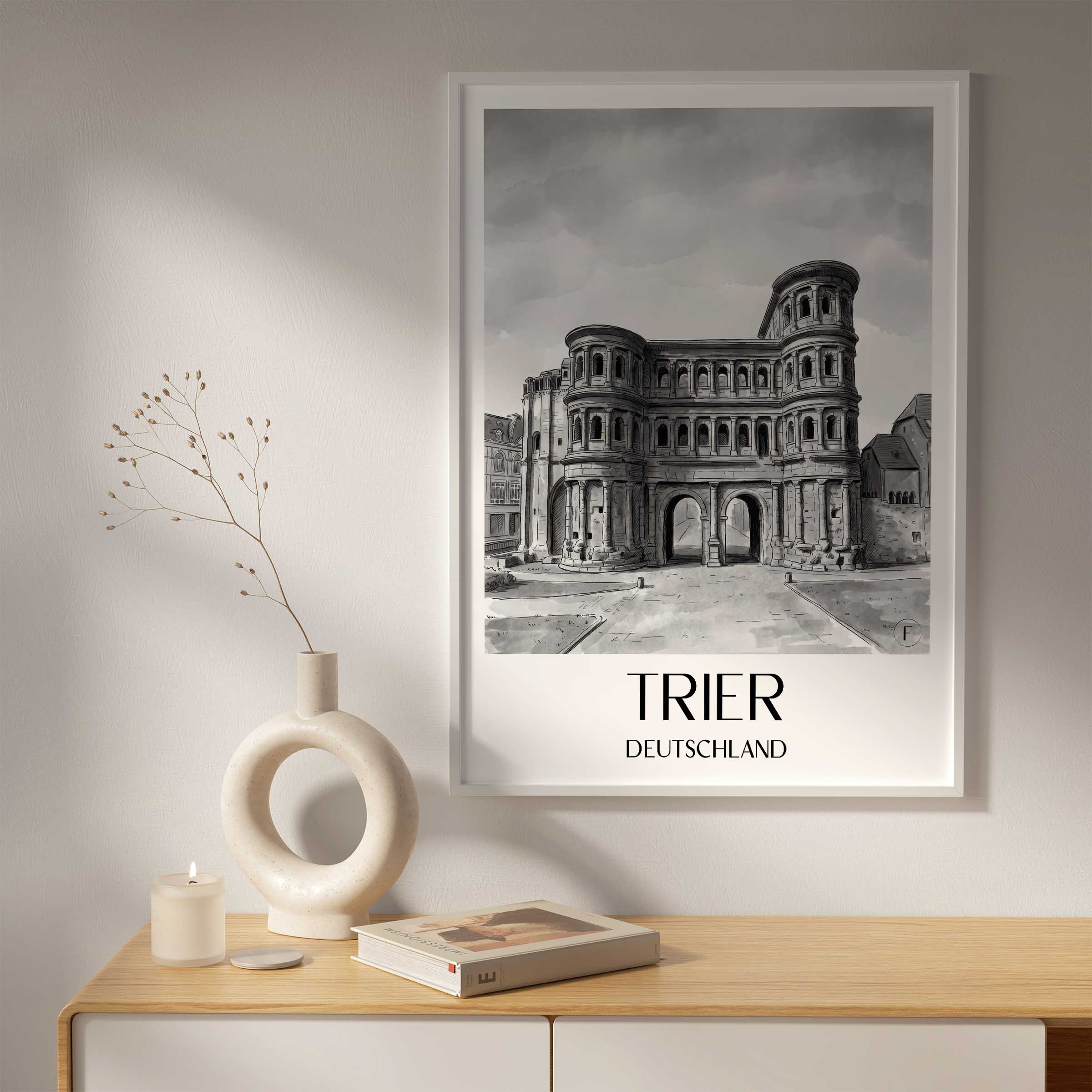 trier-deutschland-poster-aquarell-schwarz-weiss