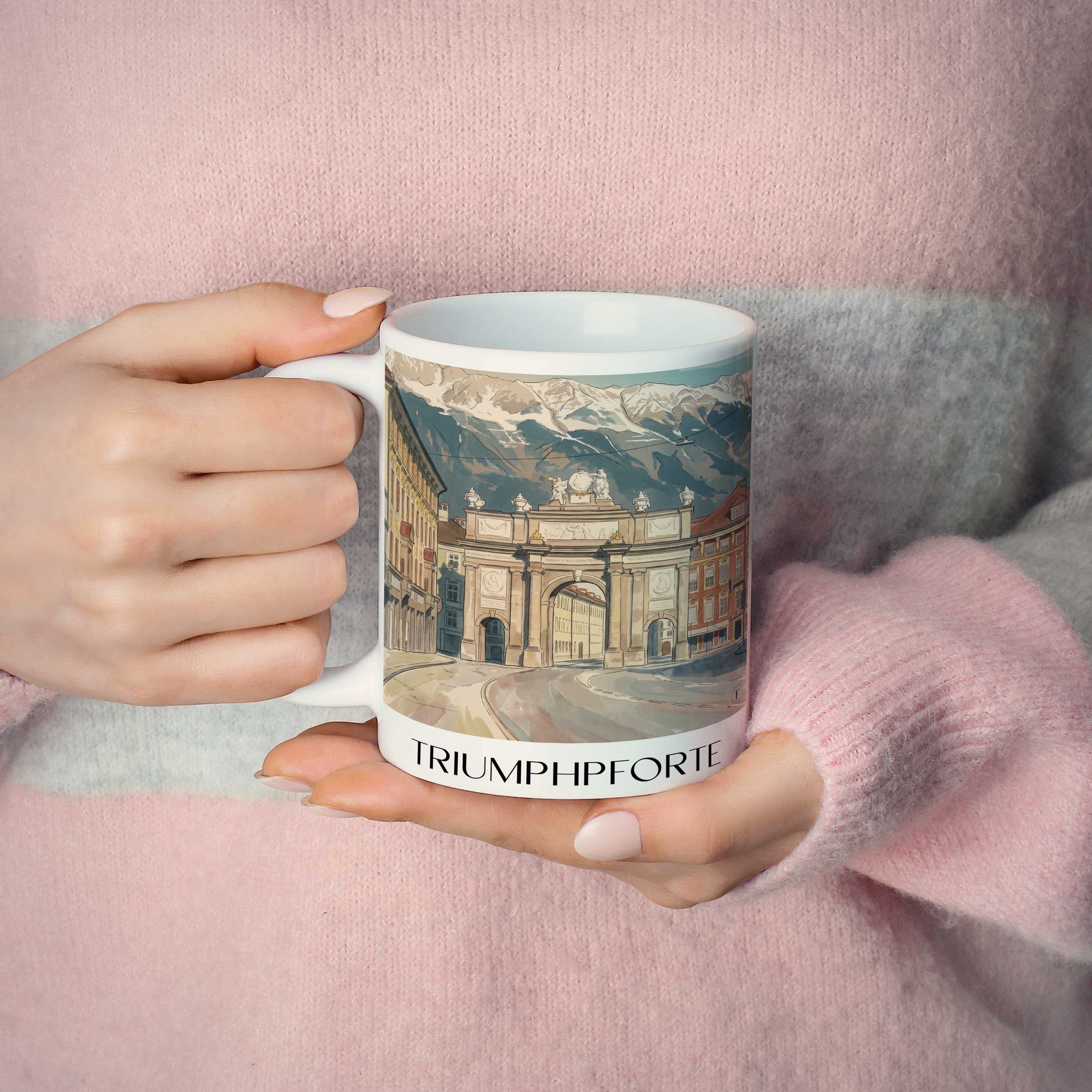 triumphpforte-innsbruck-österreich-und-österreich-kaffeebecher-aquarell