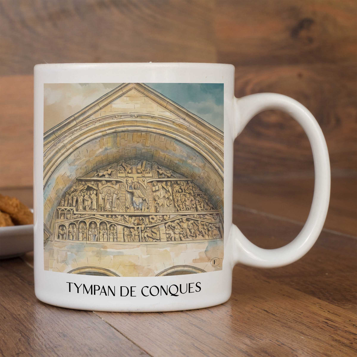 tympan-de-conques-vallée-du-lot-frankreich-kaffeebecher-aquarell