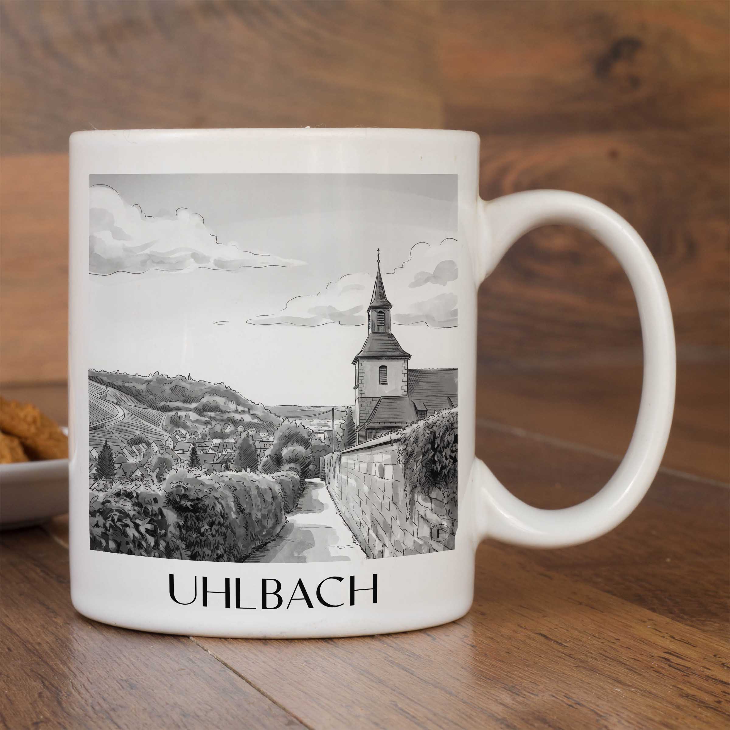 uhlbach-stuttgart-deutschland-kaffeebecher-aquarell-schwarz-weiss