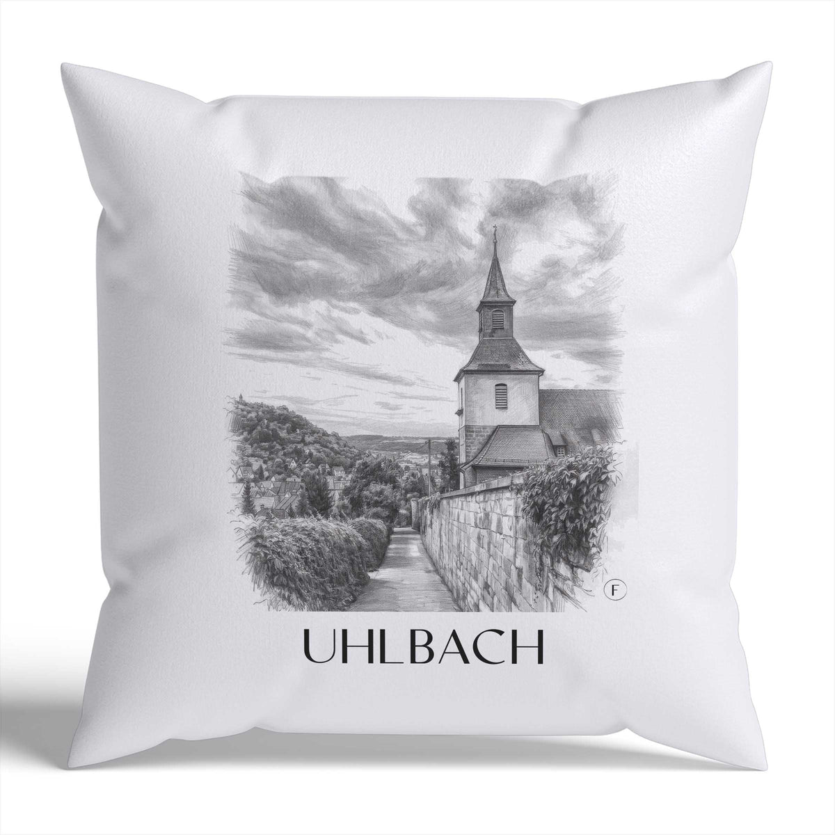 uhlbach-stuttgart-deutschland-kissenbezug-bleistift-zeichnung-drawing