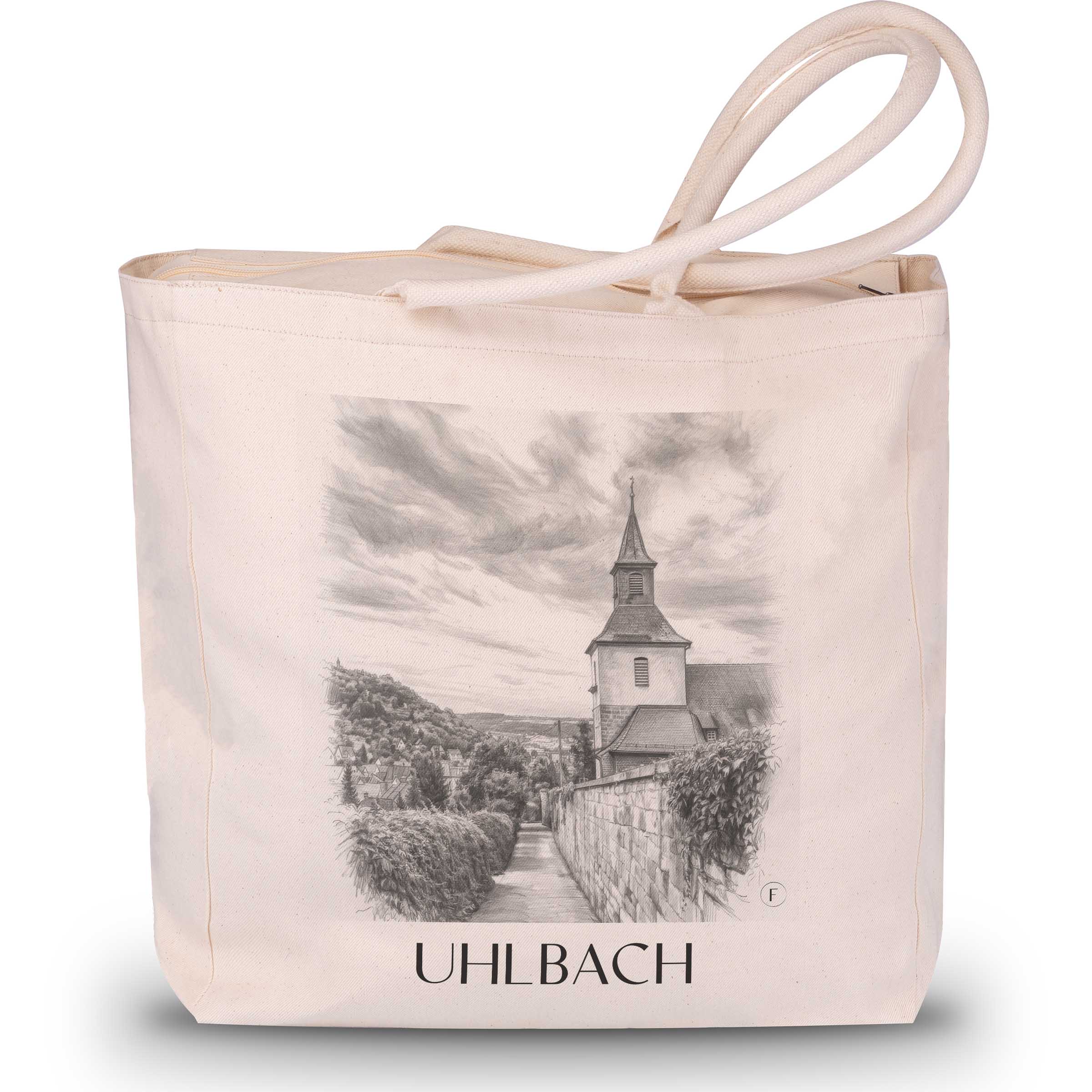 uhlbach-stuttgart-deutschland-einkaufstasche-bleistift-zeichnung-drawing