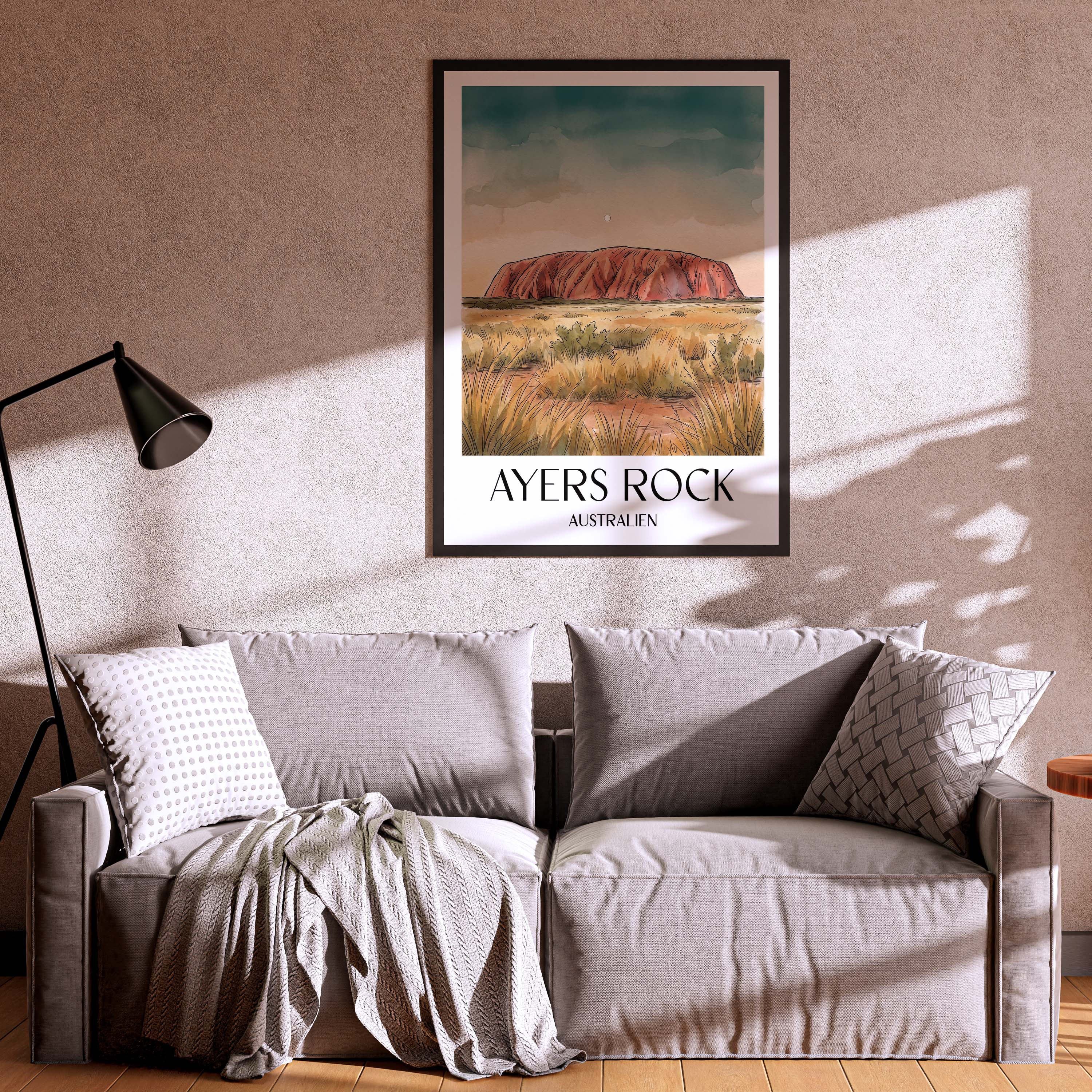 ayers-rock-australien-poster-aquarell