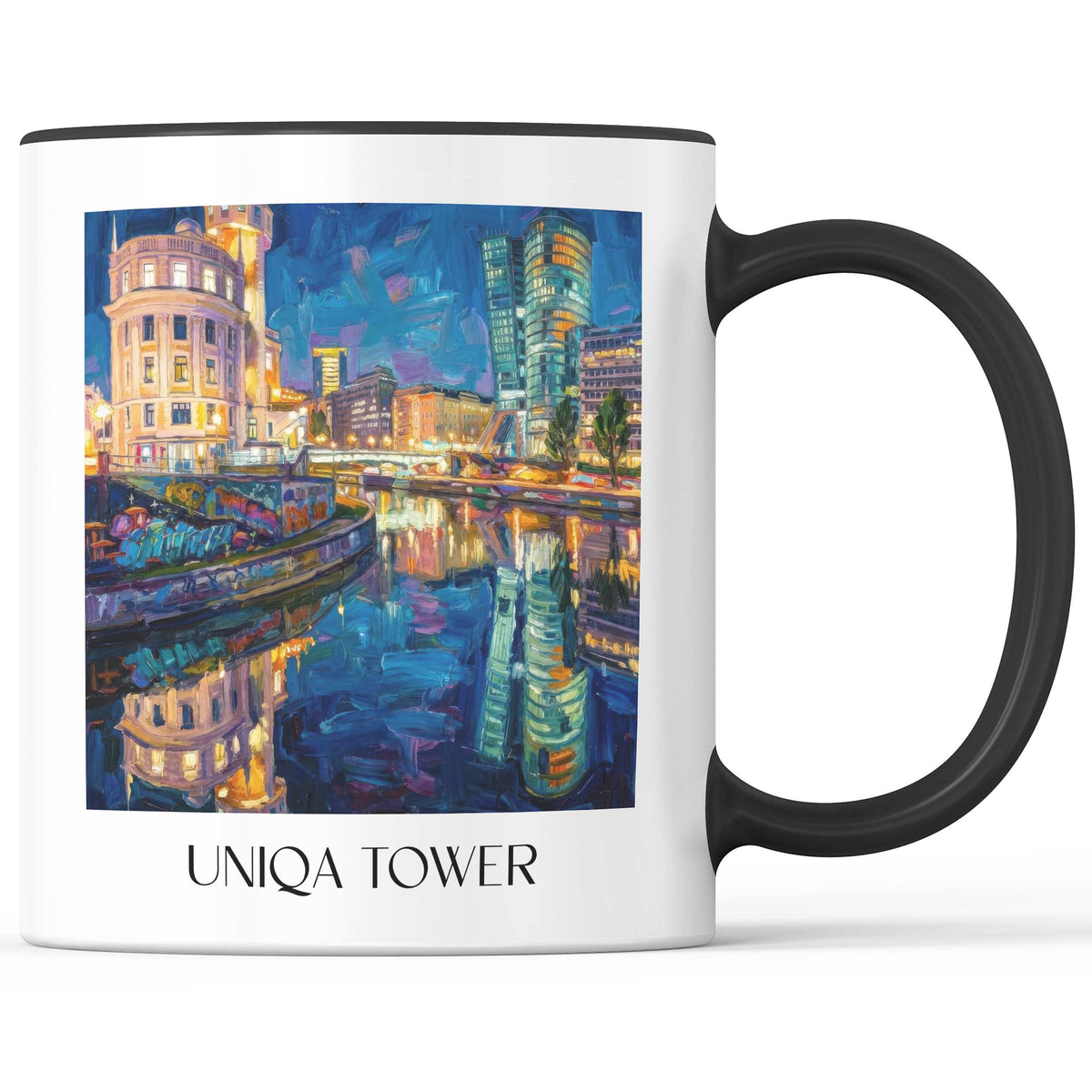 uniqa-tower-wien-österreich-kaffeebecher-oil-painting-oelgemaelde