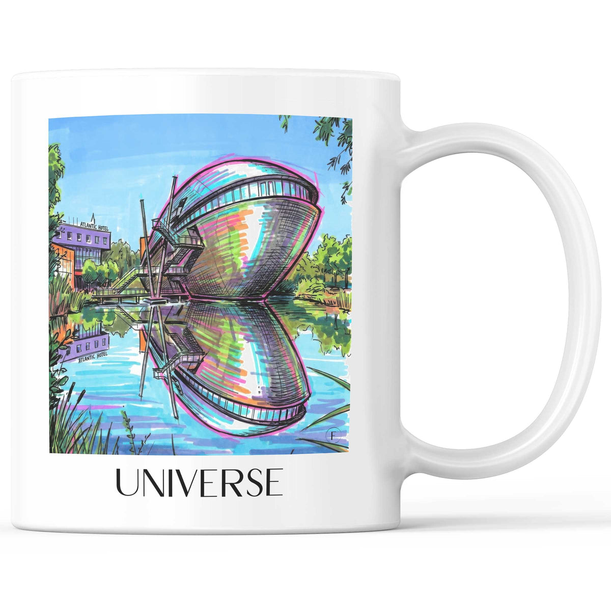 Universum Kaffeebecher - Bremen - Deutschland Becher - Kaffeetasse im Tag Graffiti Stil - favplace