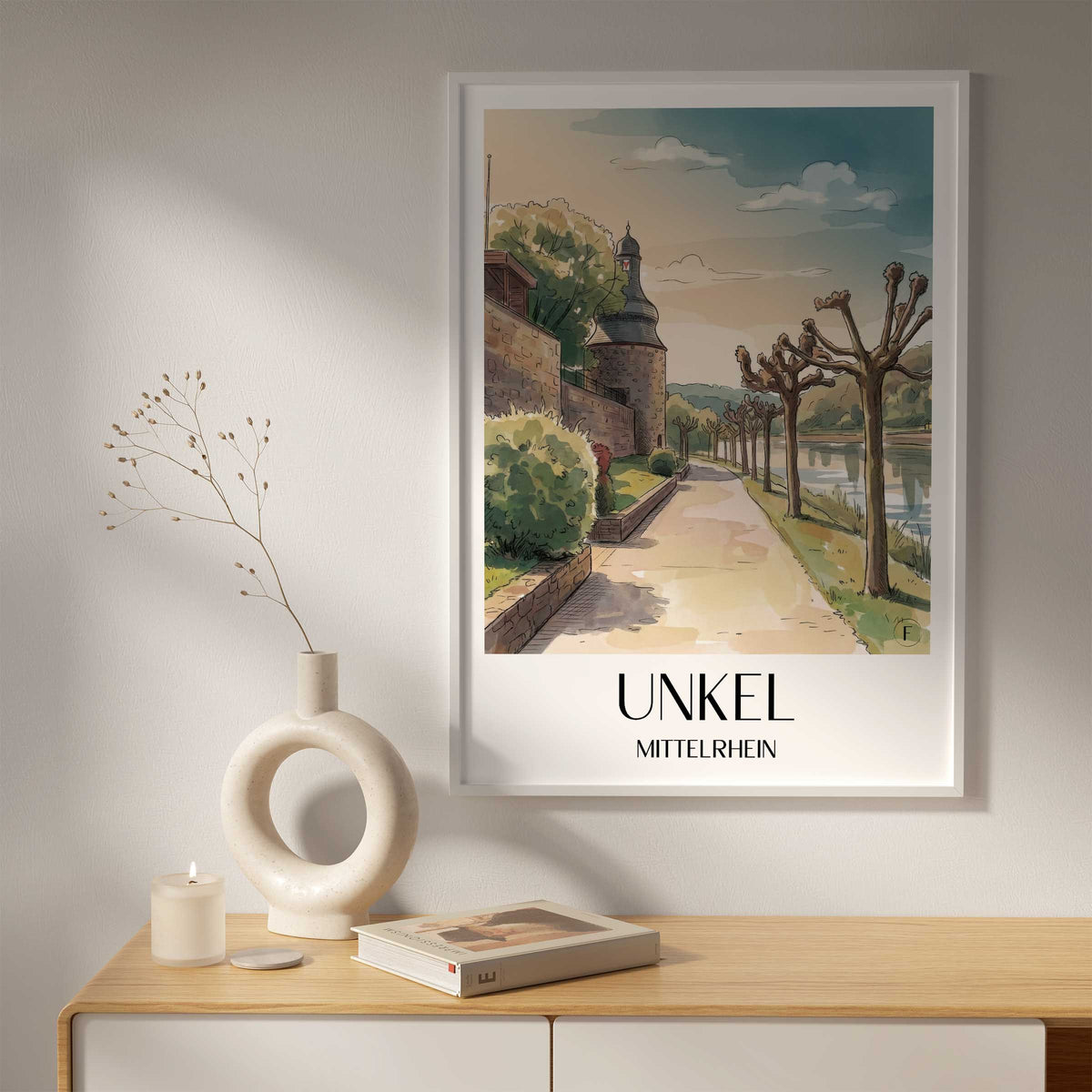 unkel-mittelrhein-deutschland-poster-aquarell