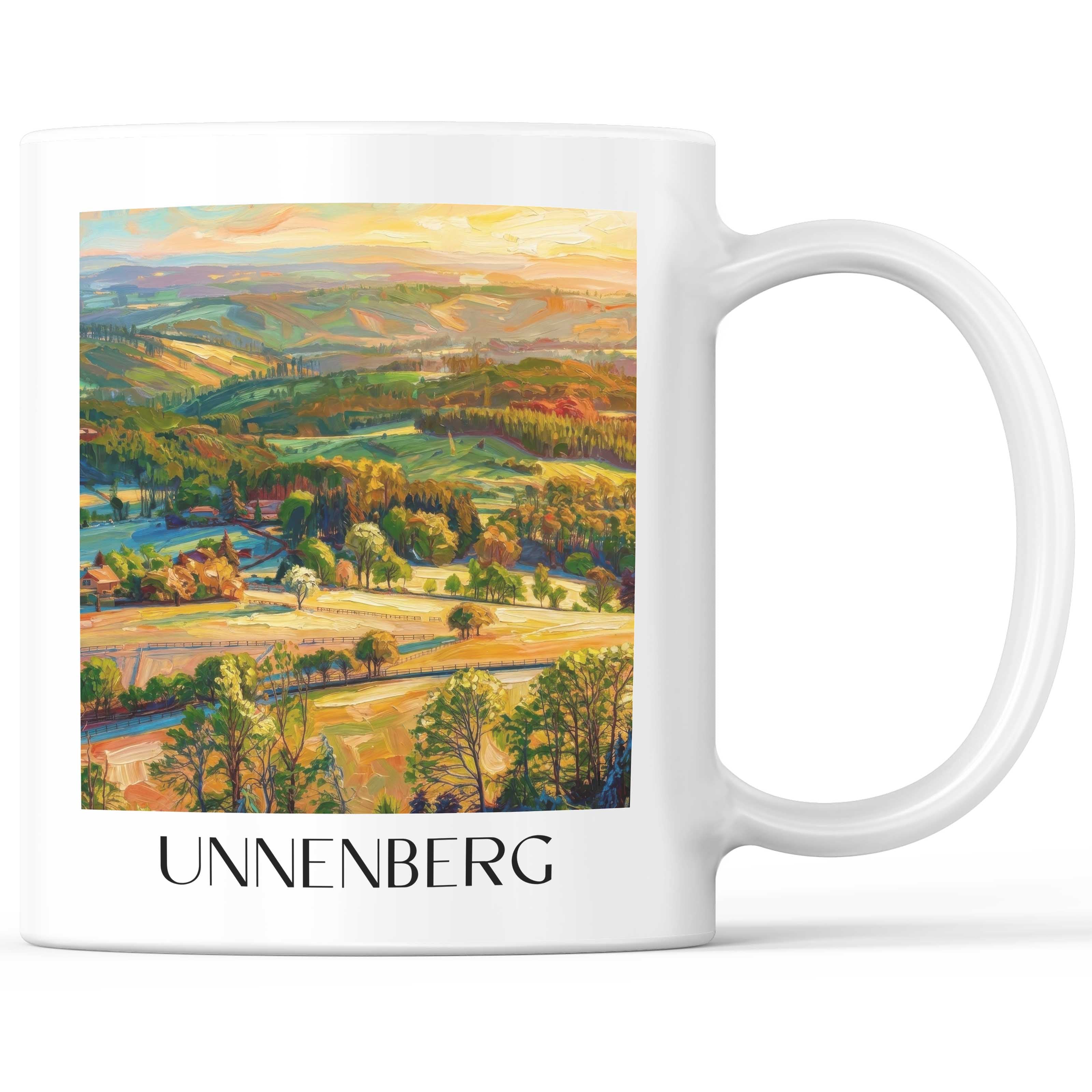Unnenberg Kaffeebecher - Gummersbach - Deutschland Becher - Kaffeetasse im Ölgemälde Stil - favplace