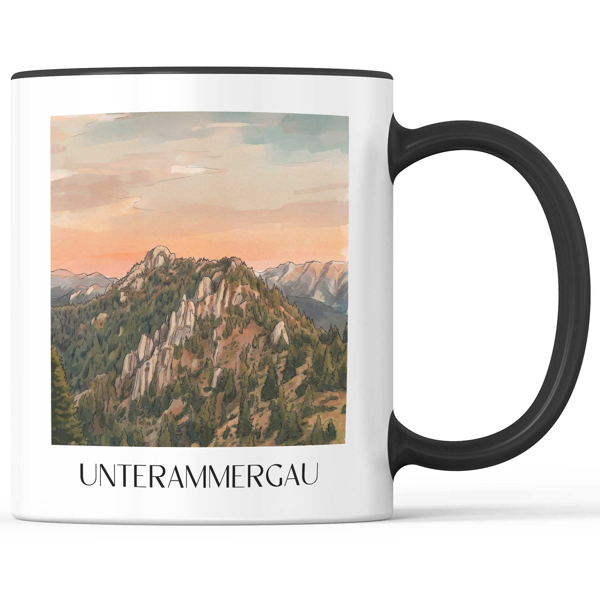 unterammergau-bayern-deutschland-kaffeebecher-aquarell