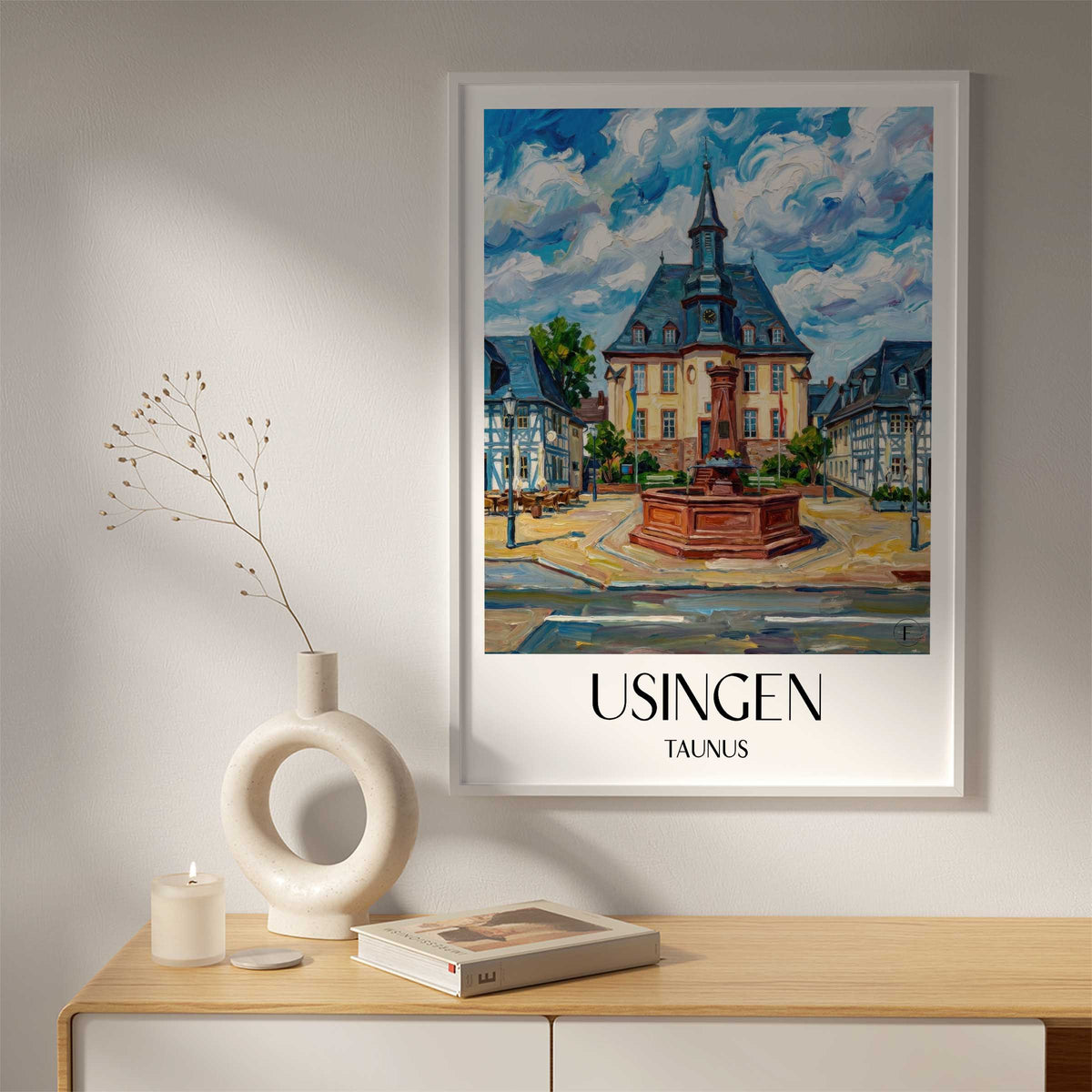 usingen-taunus-deutschland-poster-oil-painting-oelgemaelde