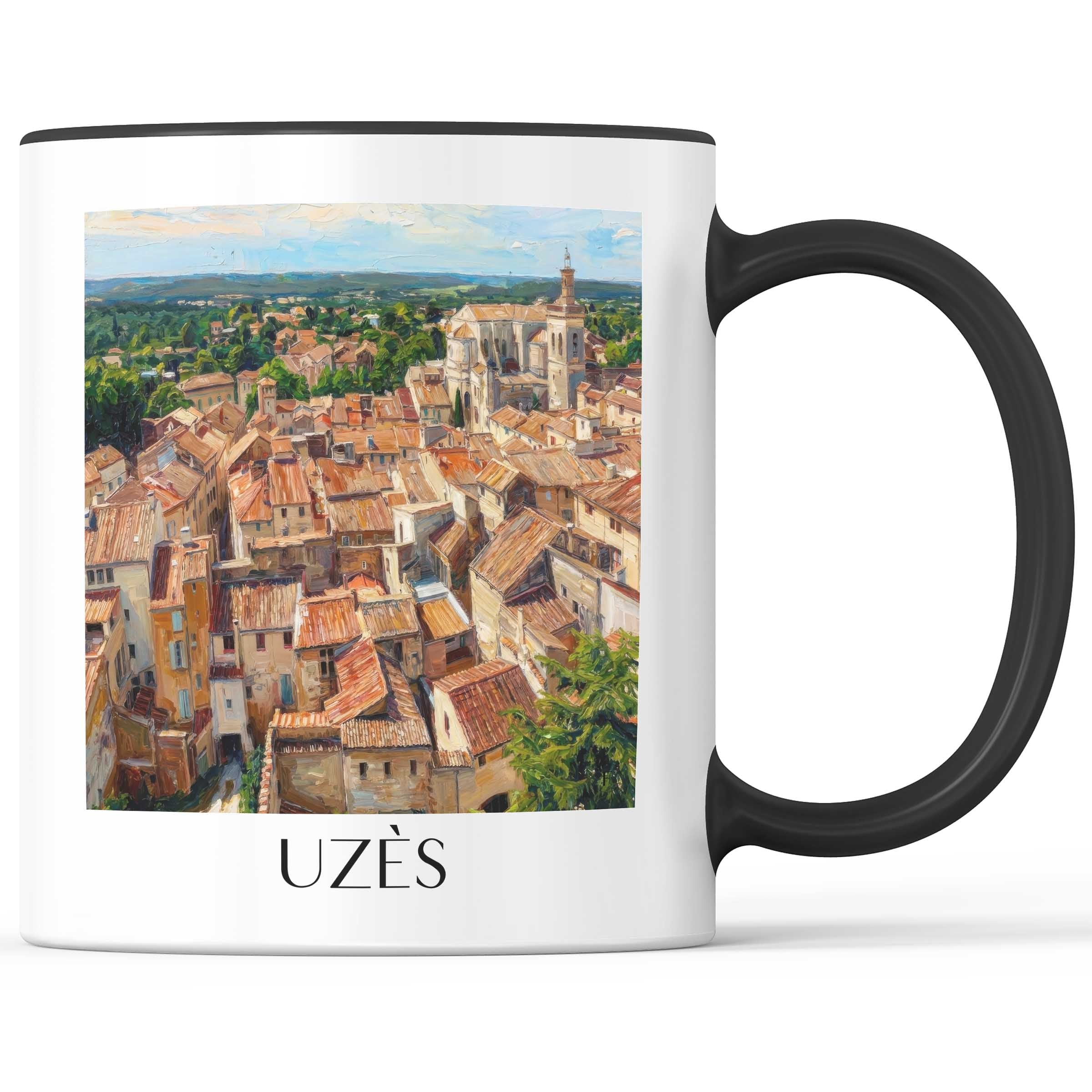 uzès-okzitanien--frankreich-kaffeebecher-oil-painting-oelgemaelde