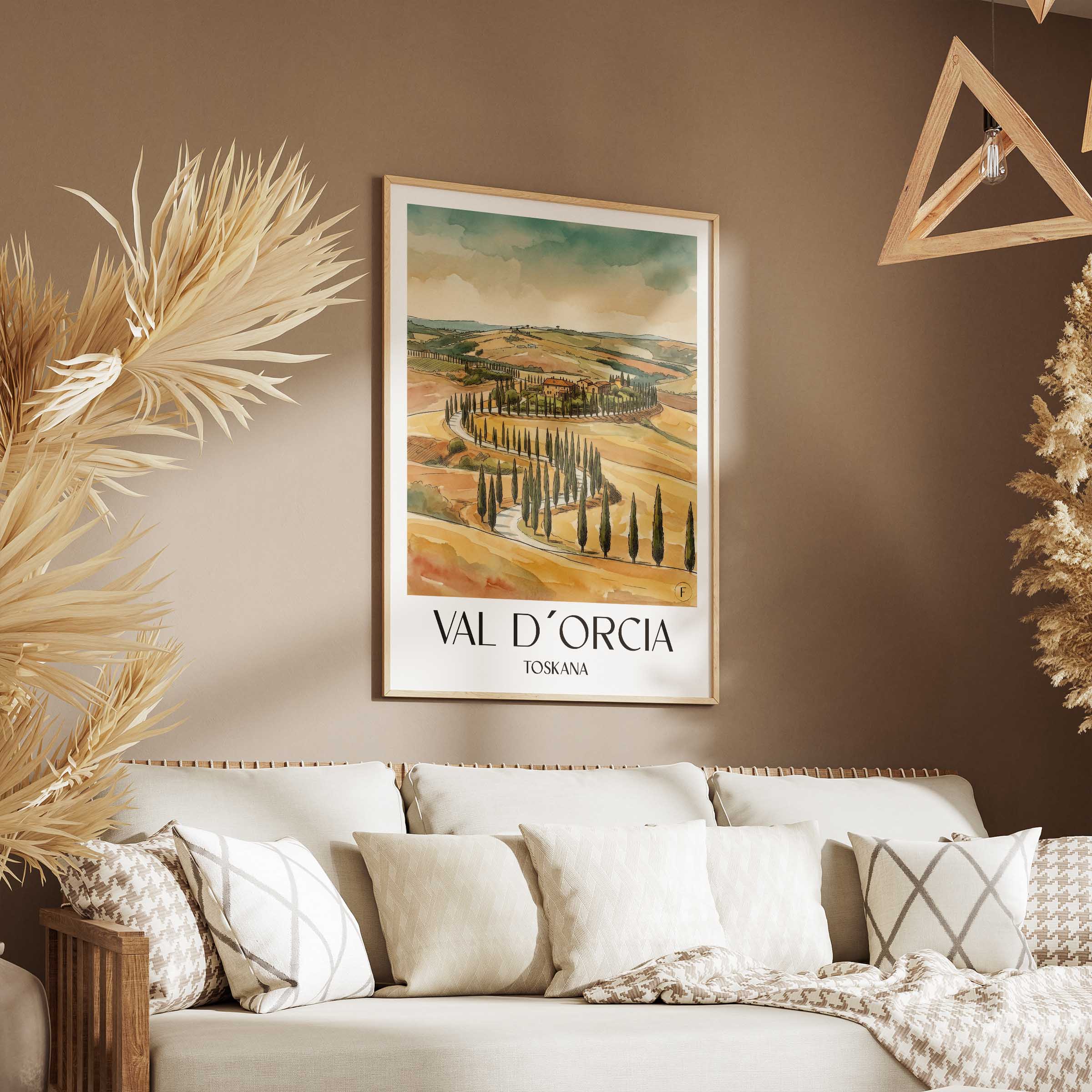 val-d´orcia-toskana-italien-poster-aquarell
