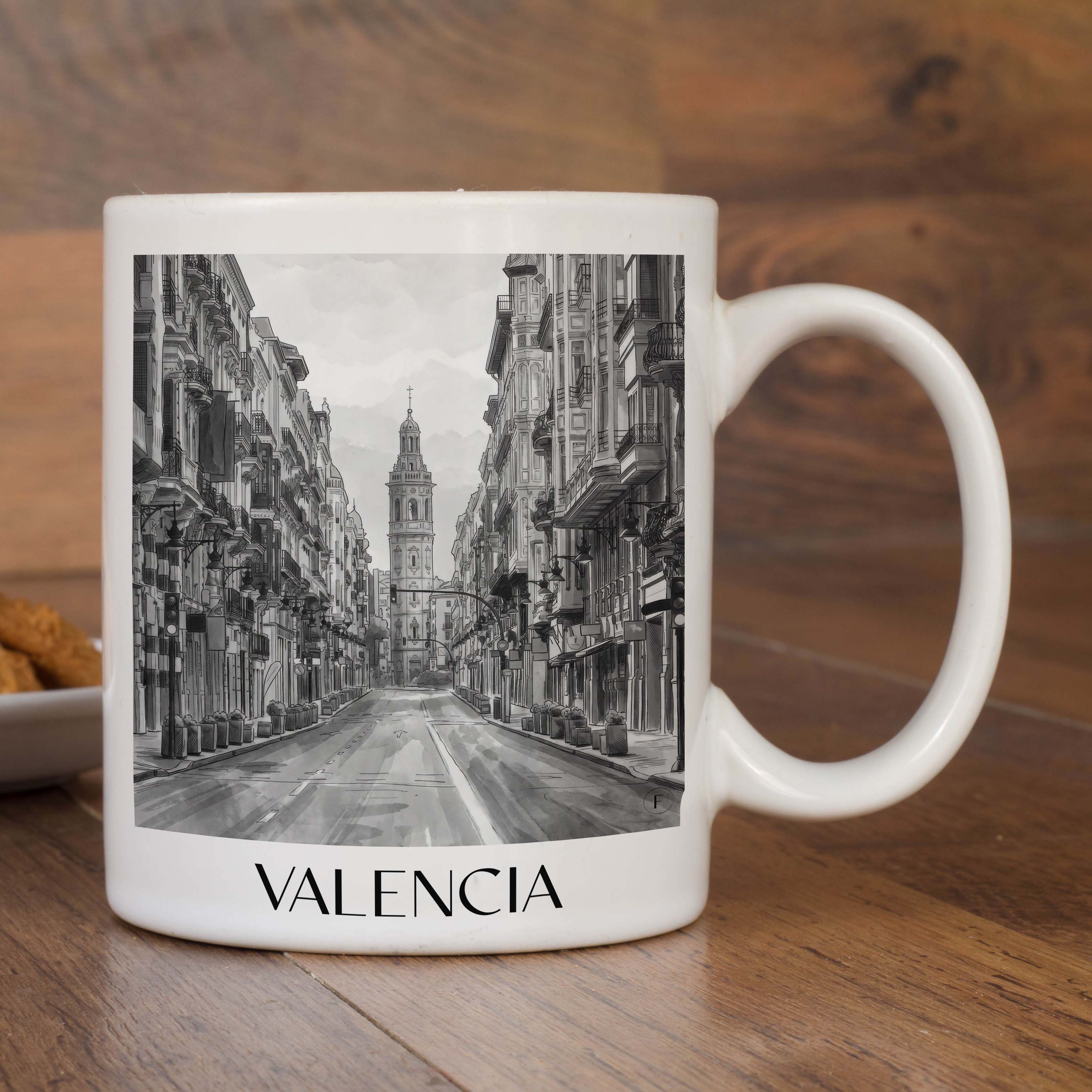 valencia-spanien-spanien-kaffeebecher-aquarell-schwarz-weiss