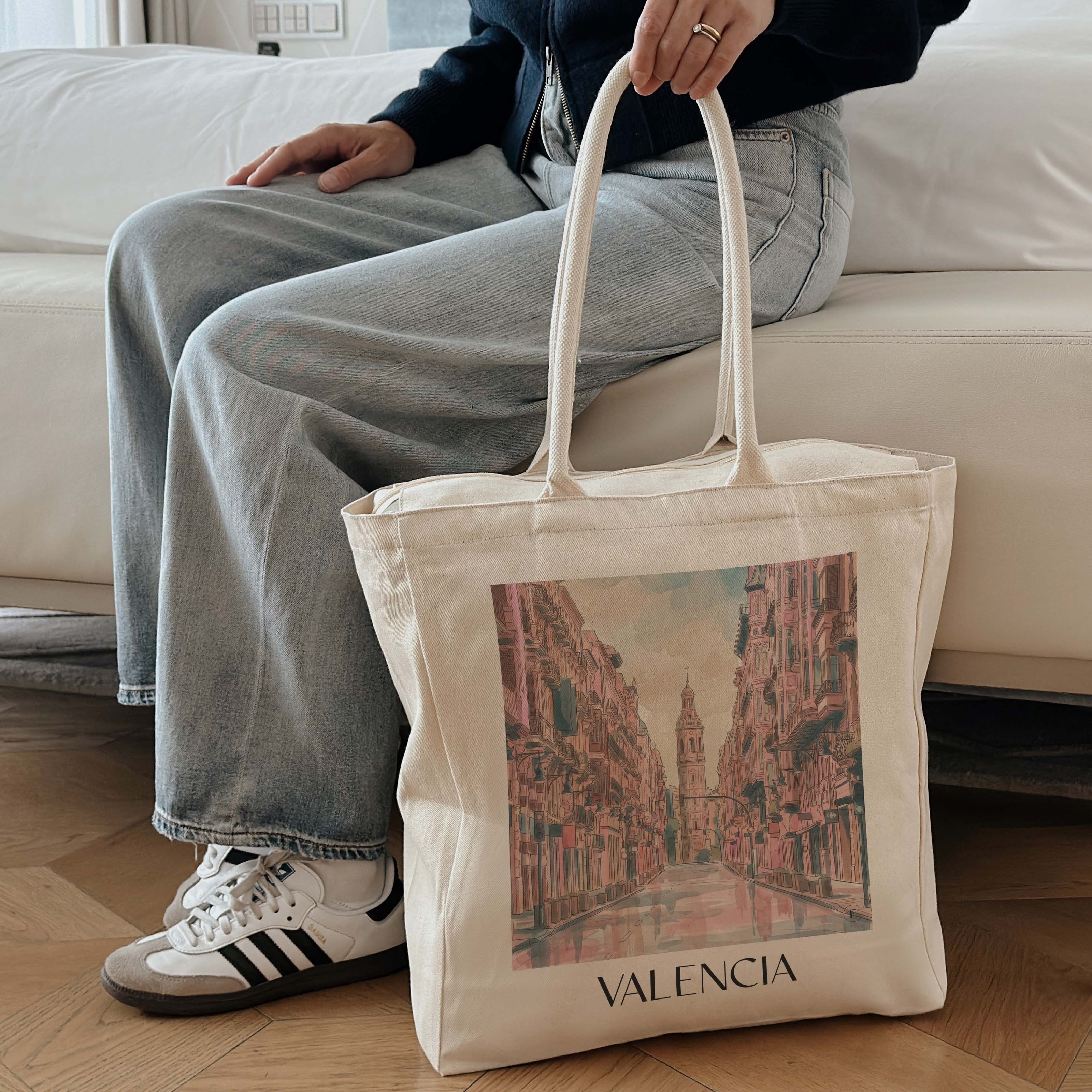 valencia-spanien-spanien-einkaufstasche-aquarell-pink-rosa