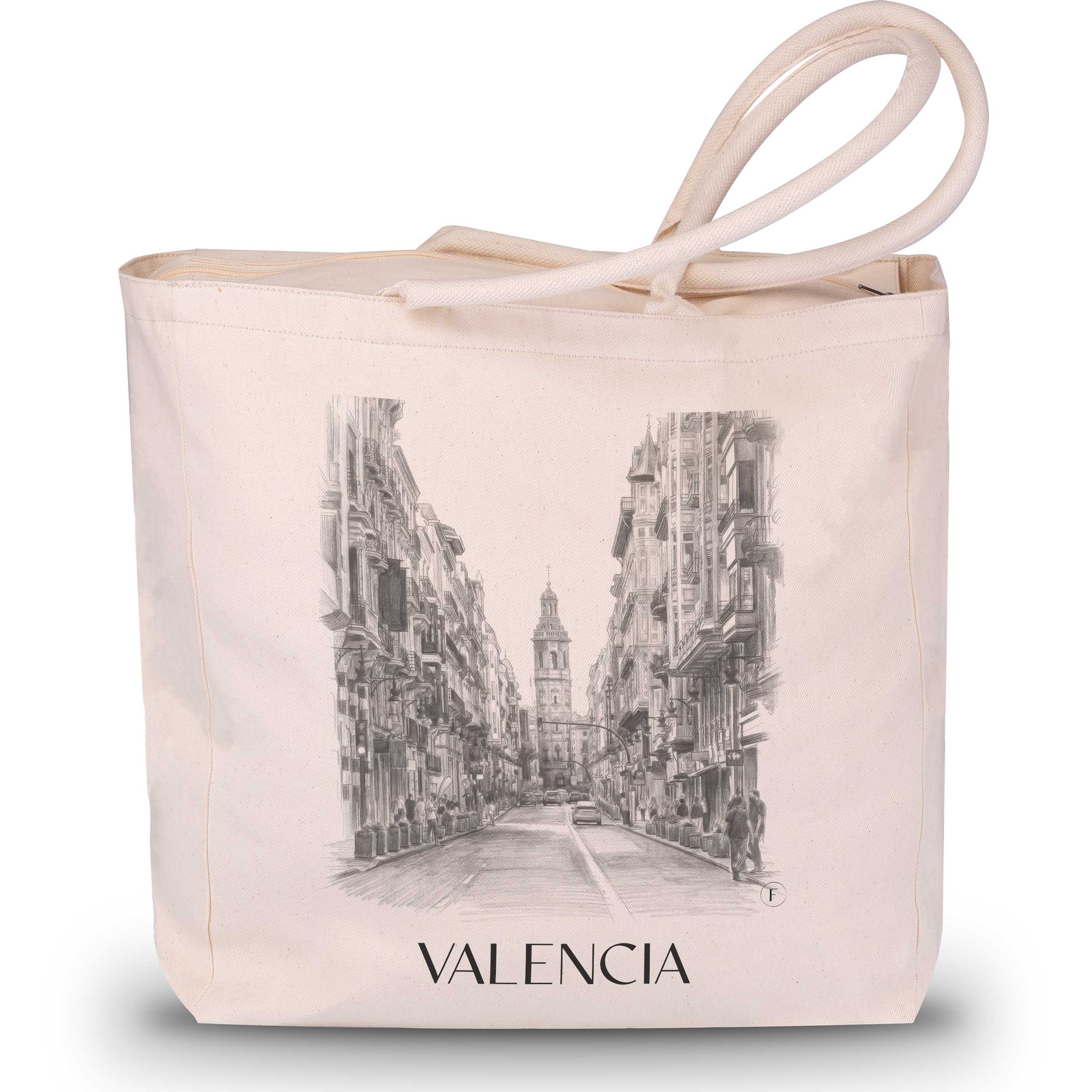 valencia-spanien-spanien-einkaufstasche-bleistift-zeichnung-drawing