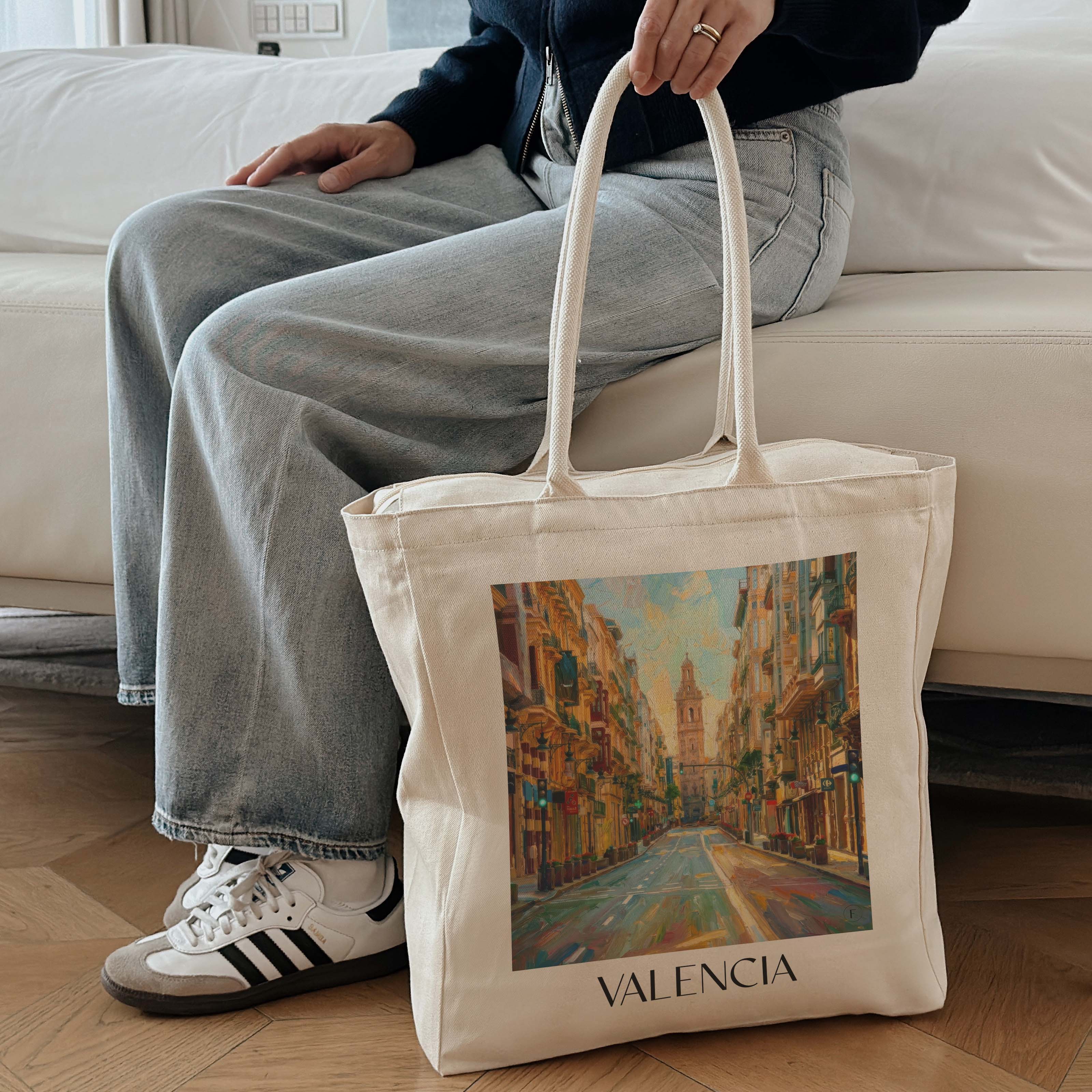 valencia-spanien-spanien-einkaufstasche-oil-painting-oelgemaelde