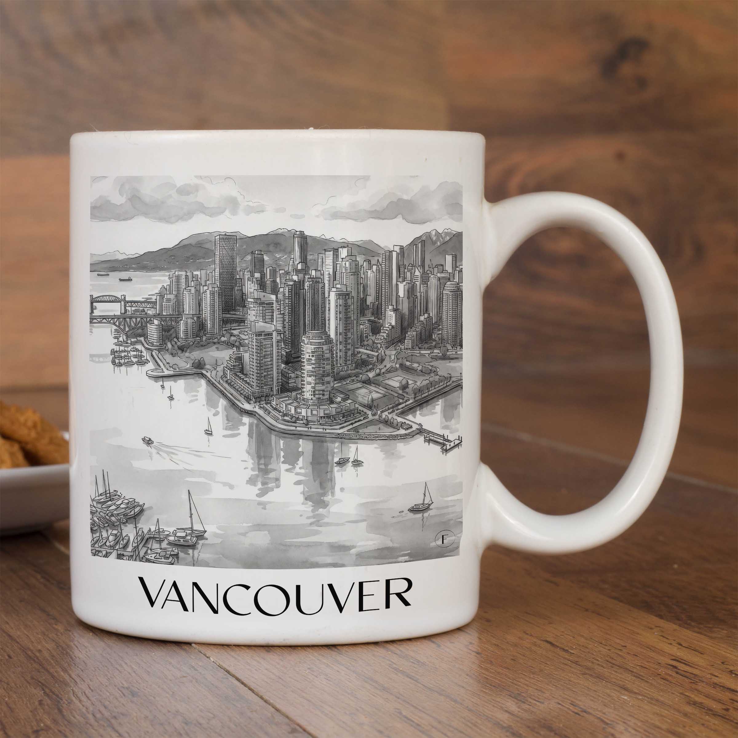 vancouver-kanada-kaffeebecher-aquarell-schwarz-weiss