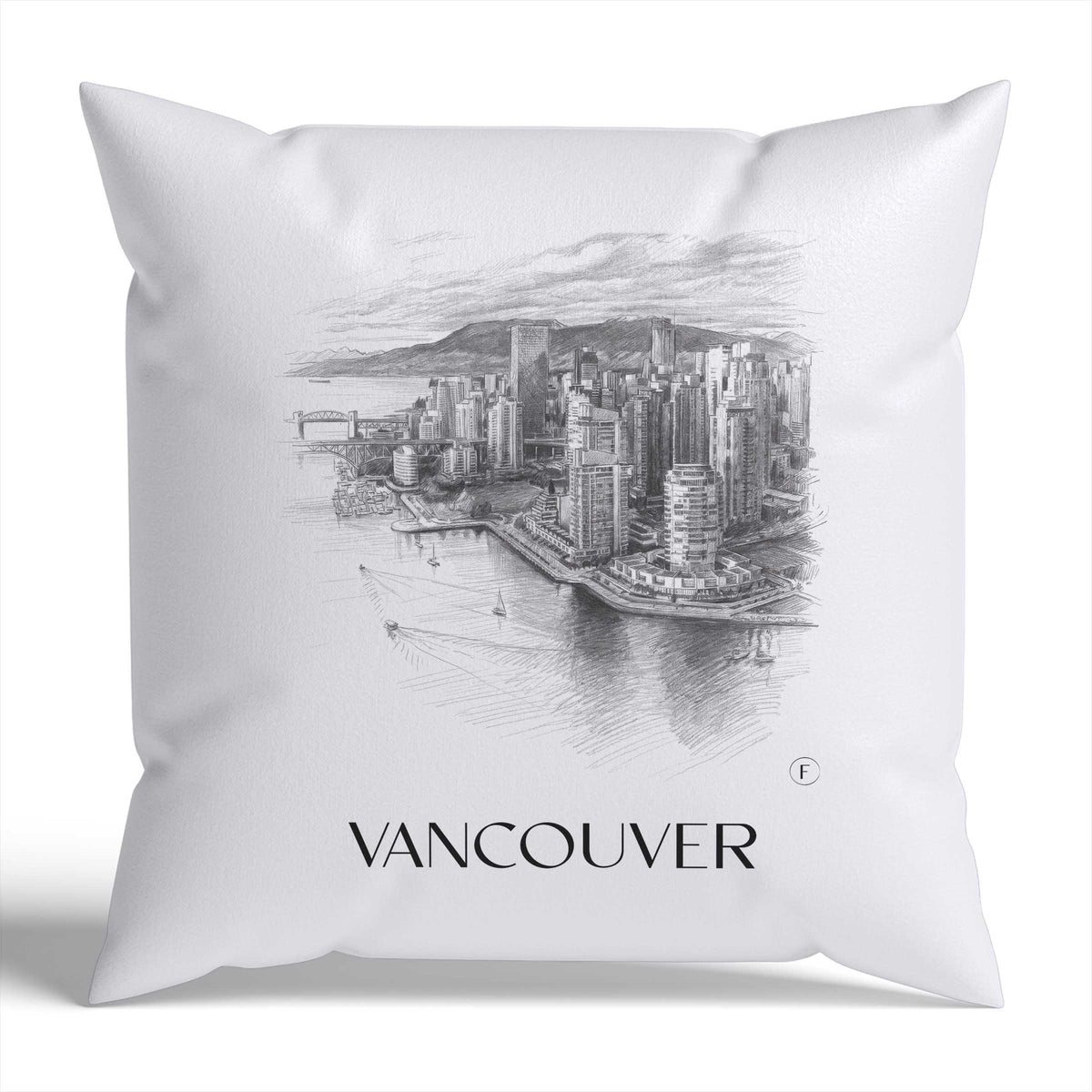 Vancouver Kissenhülle - Zierkissen Bezug - Kanada - Kanada Kissen bzw. Kissenbezug im Zeichnung Stil - favplace