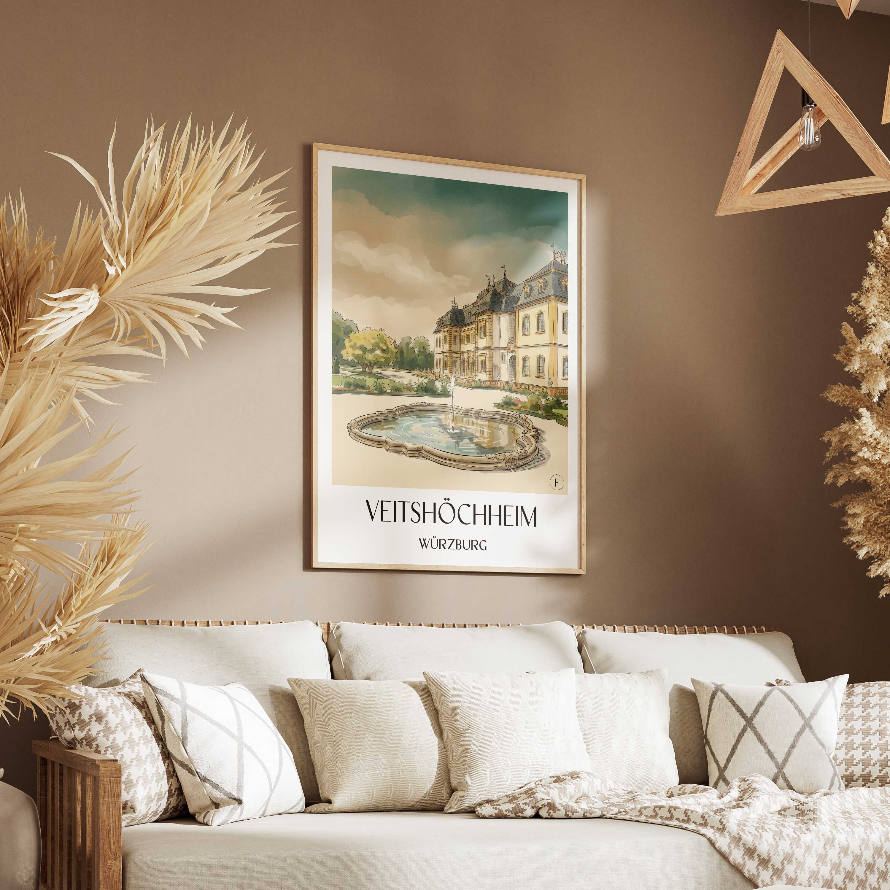 veitshöchheim-würzburg-deutschland-poster-aquarell