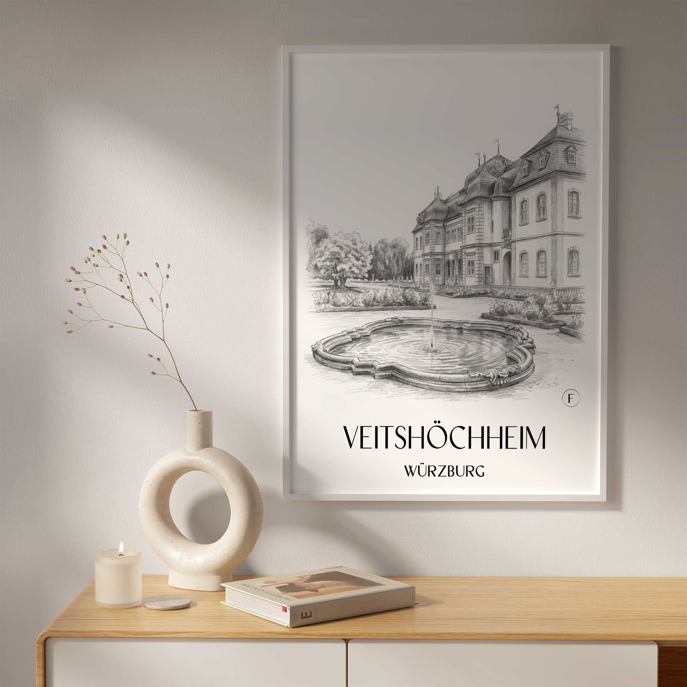 veitshöchheim-würzburg-deutschland-poster-bleistift-zeichnung-drawing