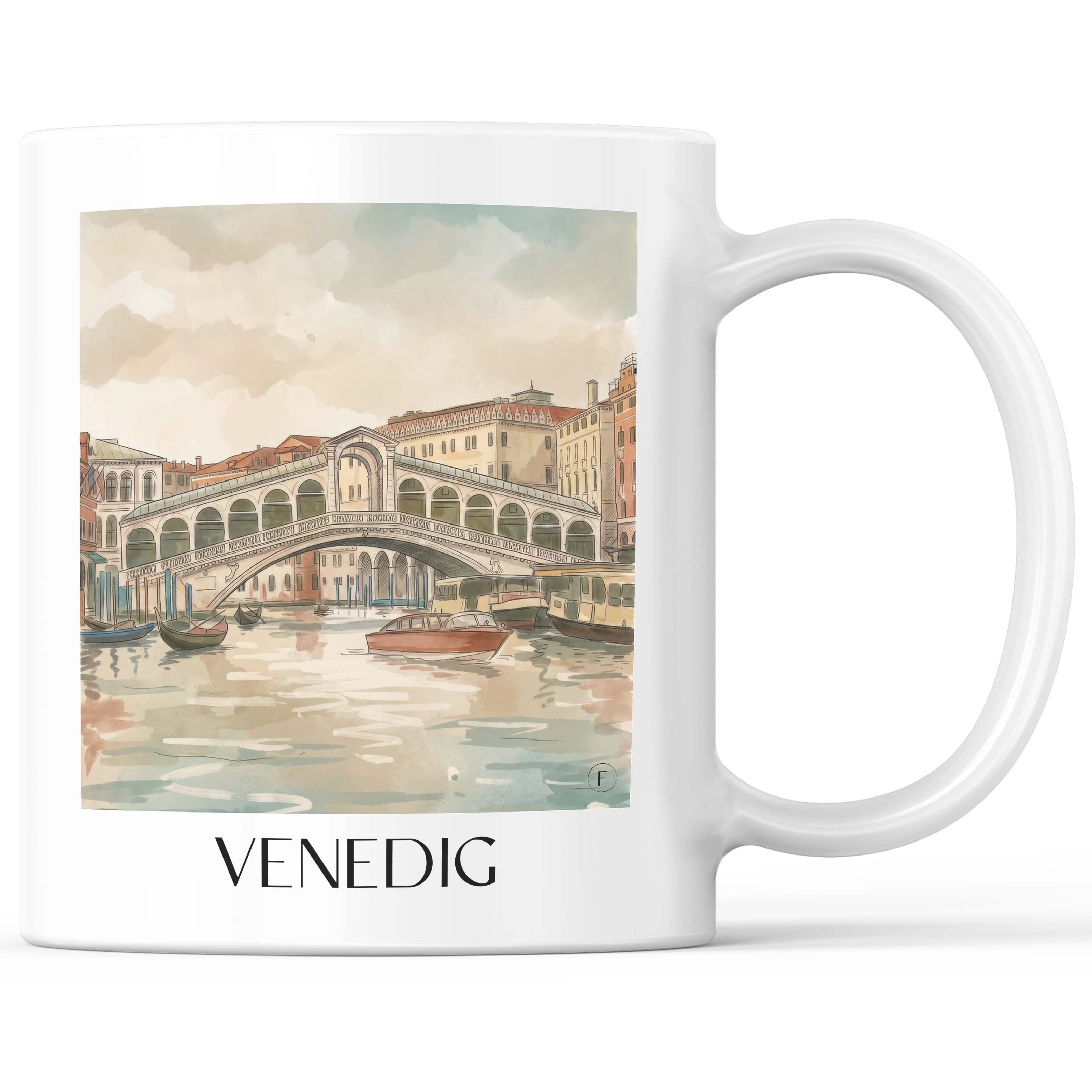 Venedig - Italien Becher - Kaffeetasse im Aquarell Stil - favplace