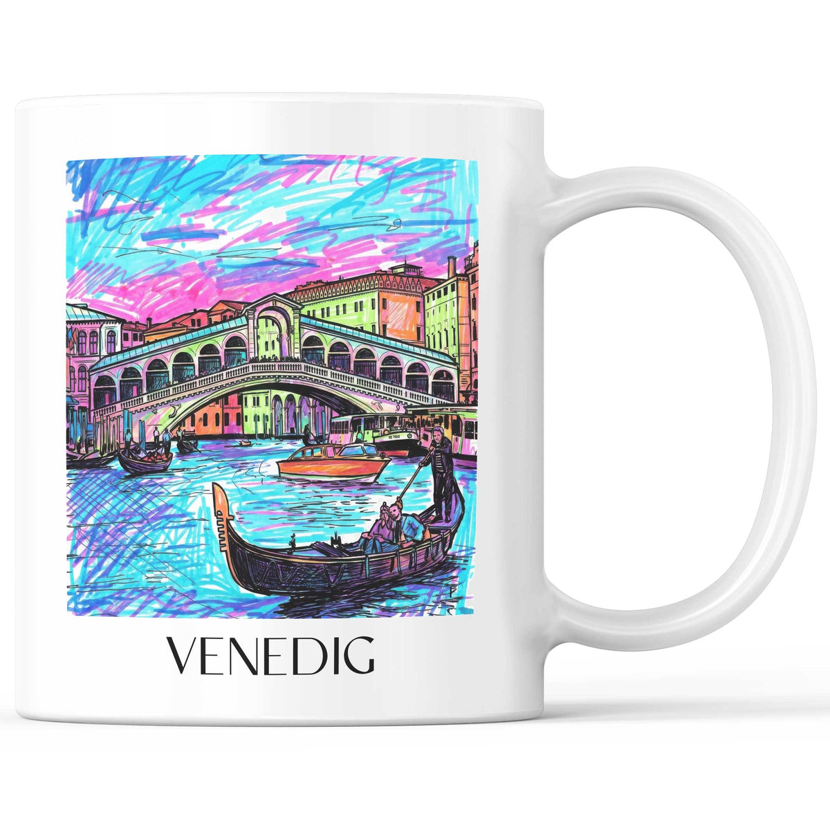 Venedig - Italien Becher - Kaffeetasse im Tag Graffiti Stil - favplace