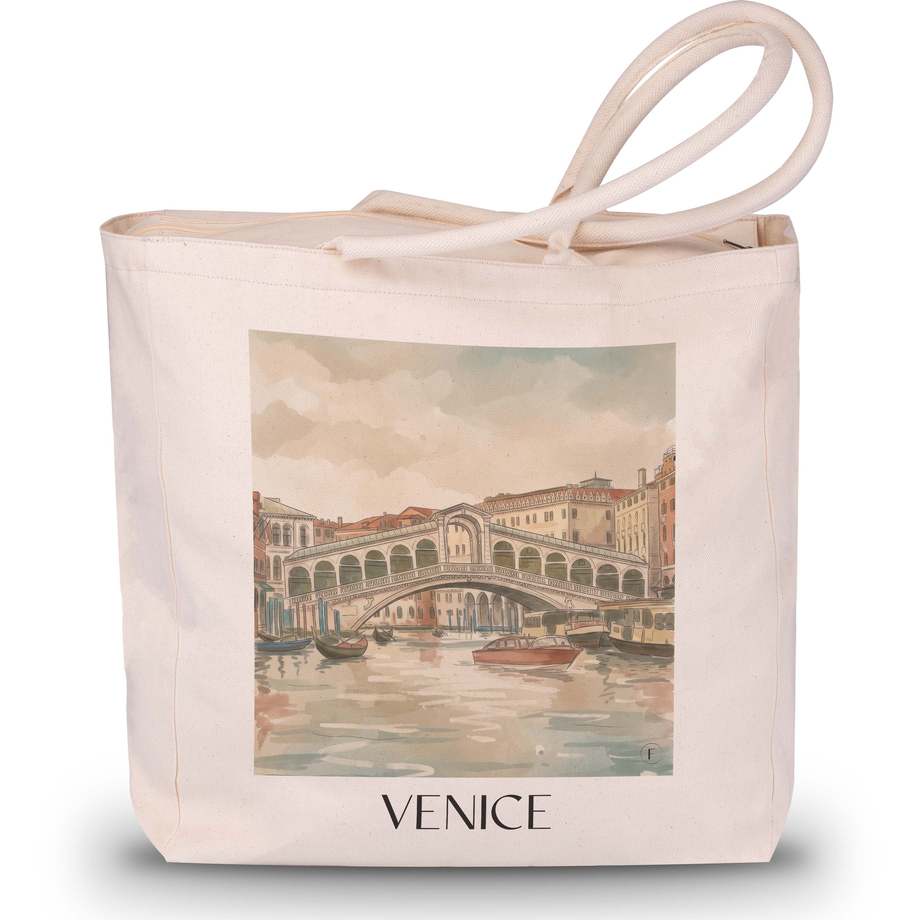 Venedig - Italien Tote Bag - Einkaufstasche im Aquarell Stil - favplace