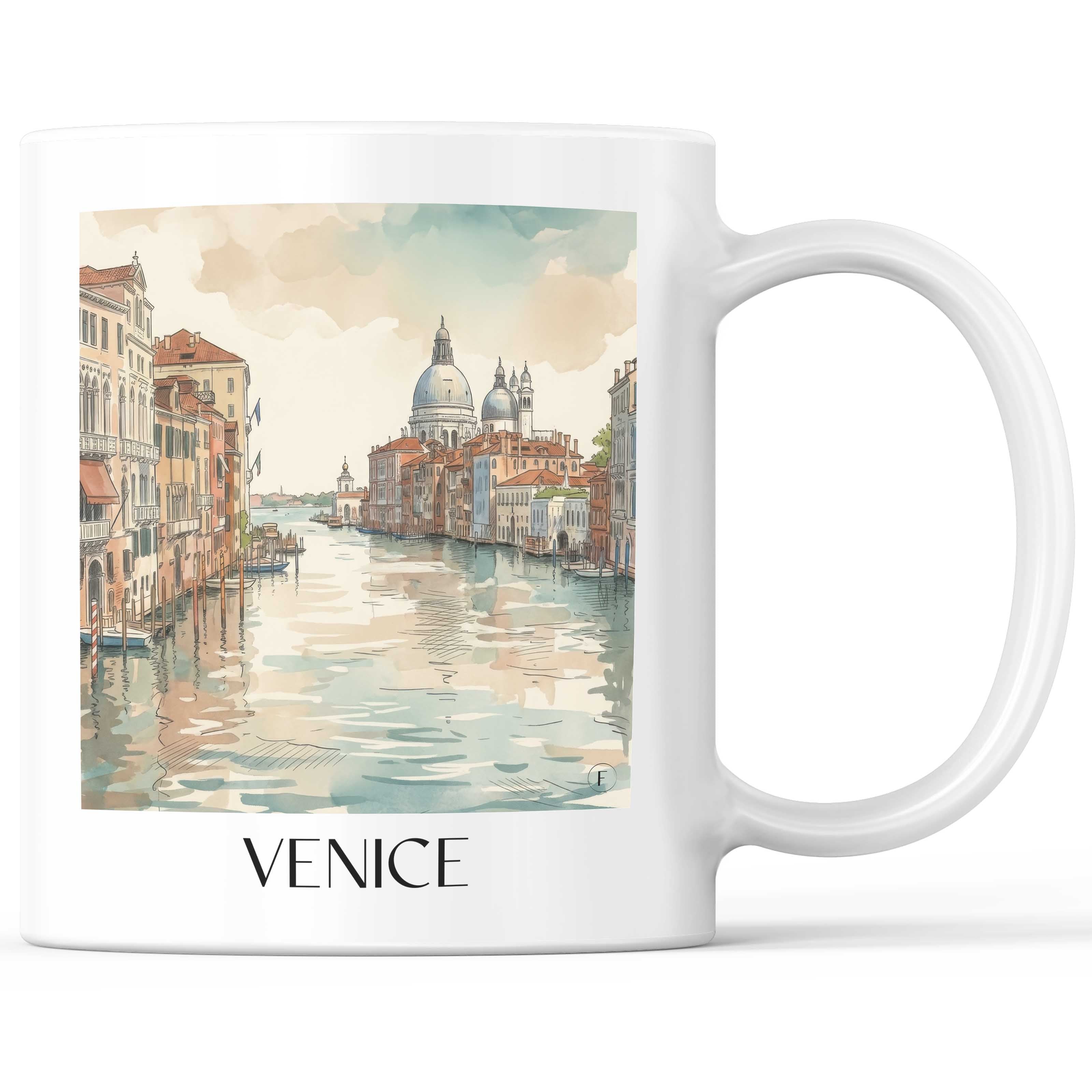 Venedig Kaffeebecher - Italien - Italien Becher - Kaffeetasse im Aquarell Stil - favplace