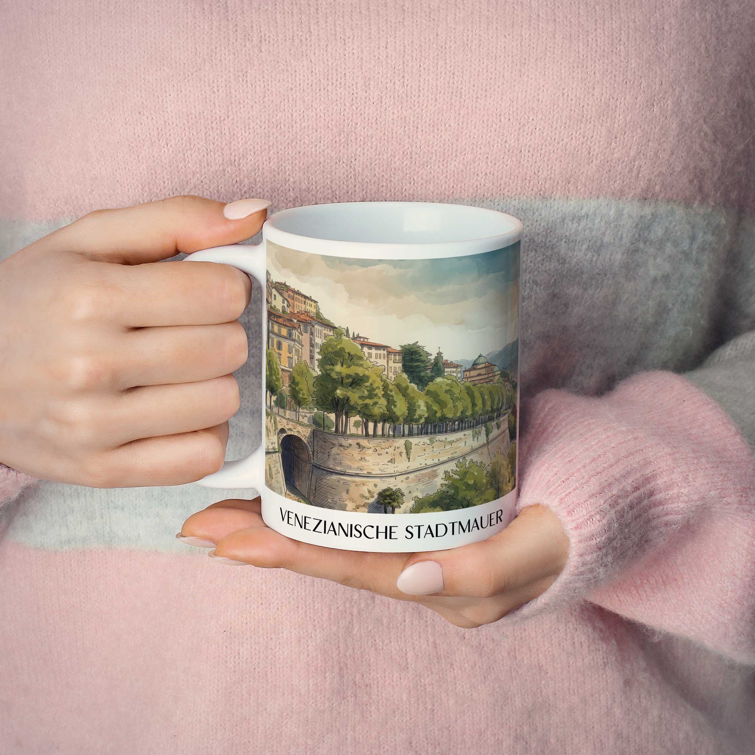 venezianische-stadtmauer-bergamo-italien-kaffeebecher-aquarell